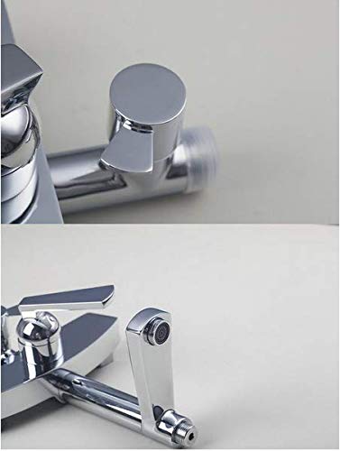 GOWE Wall Mounted Shower Faucet Set with 8 Inch Rainfall Shower Head & Hand Shower - Premium Bathroom Tub Mixer Tap for Luxurious Spa Experience at Home