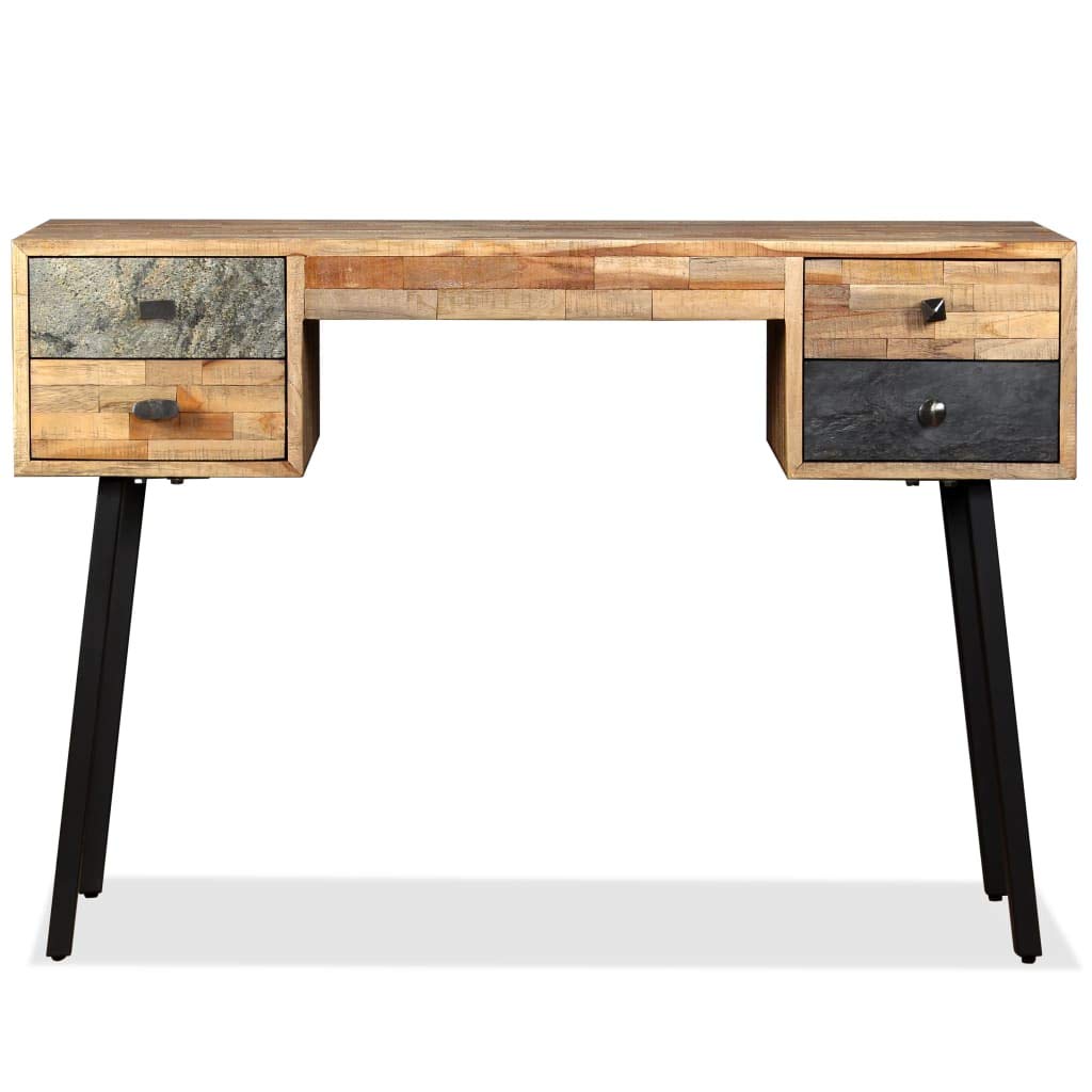 Solid Reclaimed Teak Writing Desk 43.3