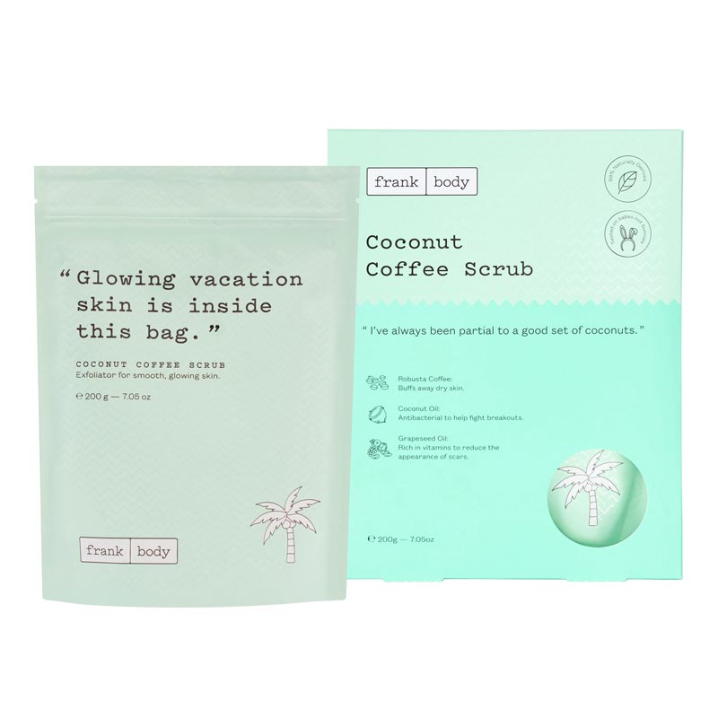 Frank Body Coconut Coffee Scrub - Exfoliating Body Scrub with Natural Ingredients for Smooth Skin | Perfect for Post-Workout, Dry Skin & Pre-Self Care Routine
