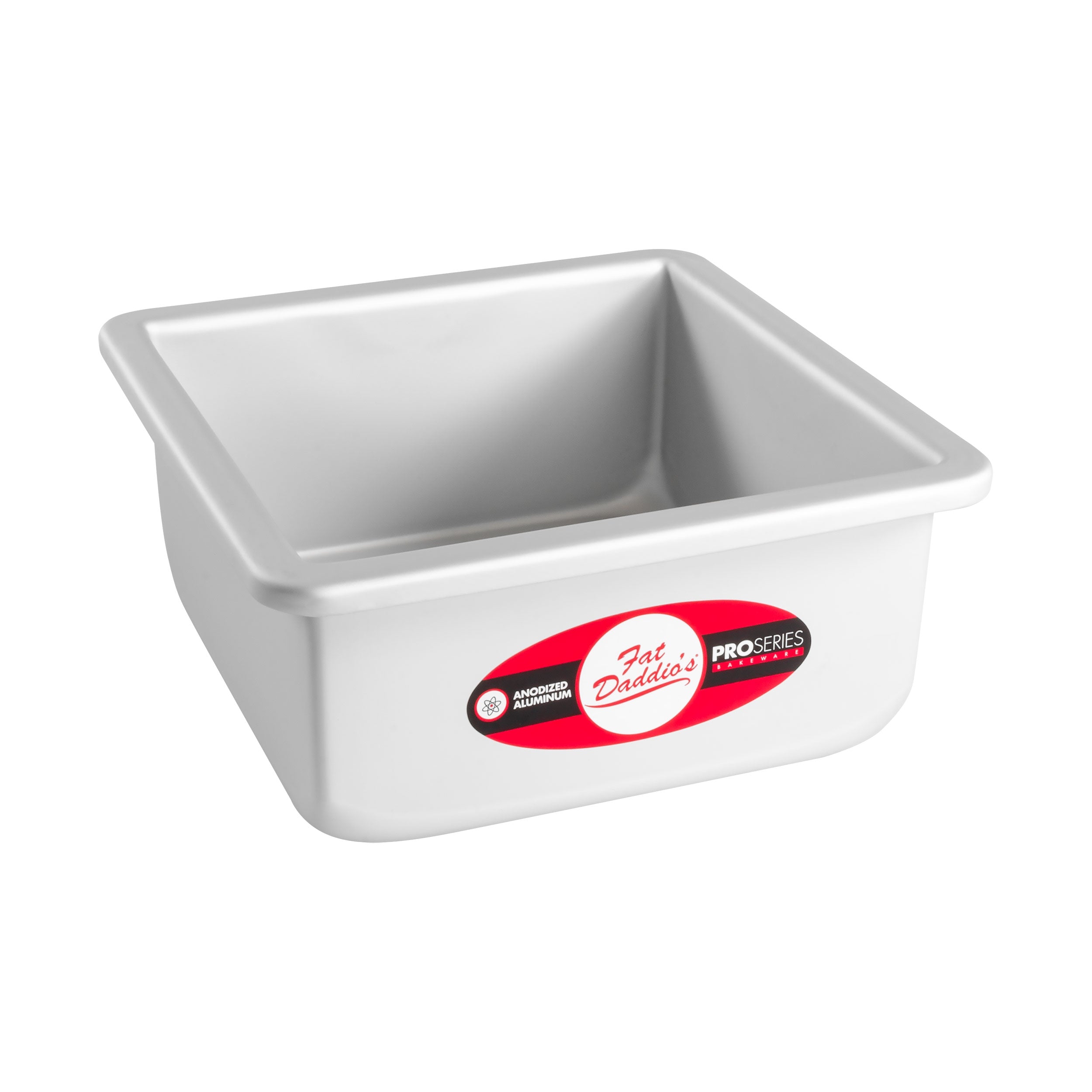 Fat Daddio's Pro Series 3-Inch Square Cake Pan - Heavy Duty Aluminum Baking Pan for Perfect Brownies, Bars & Sheet Cakes - Ideal for Home Bakers & Professional Kitchens