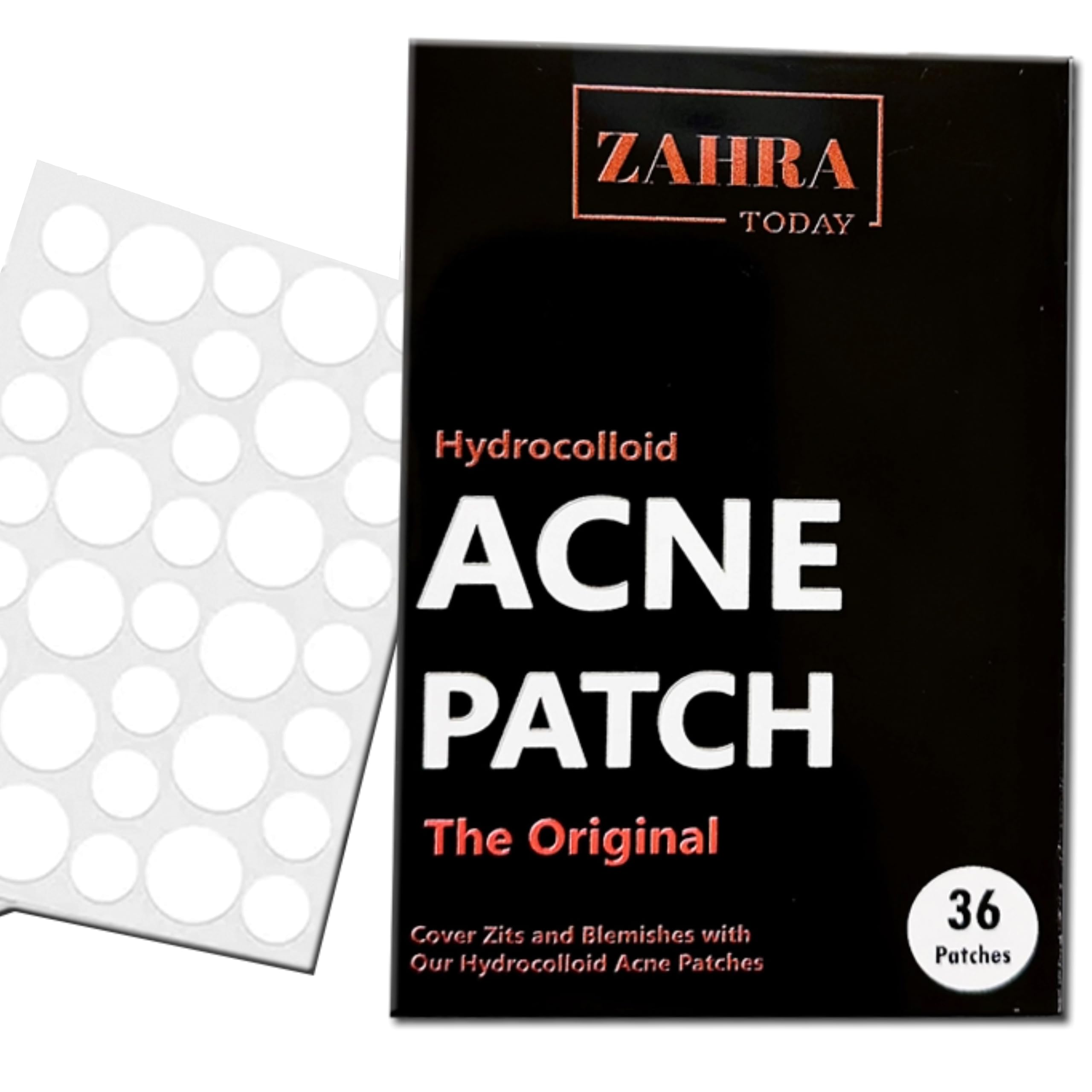 Original Hydrocolloid Acne Patches for Pimples & Blemishes - Vegan-Friendly, Cruelty-Free (36 Count) - Face & Skin Spot Treatment Stickers for Overnight Healing & Daily Use
