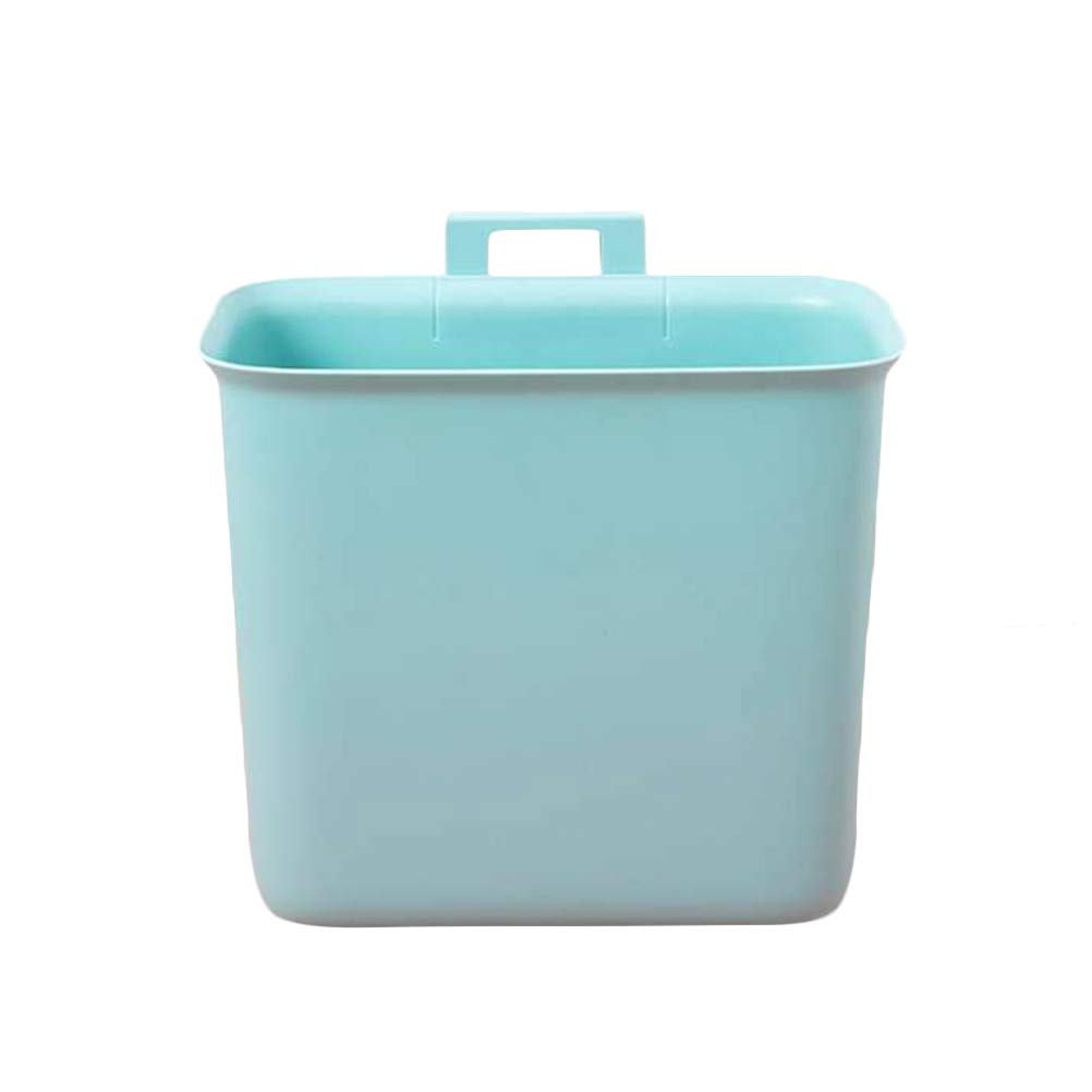 YARNOW Hanging Trash Can - 1pc Small Waste Bin for Home & Office, Desk Side Recycling Garbage Container (Blue) - Perfect for Kitchen, Bathroom, Bedroom & Office Spaces