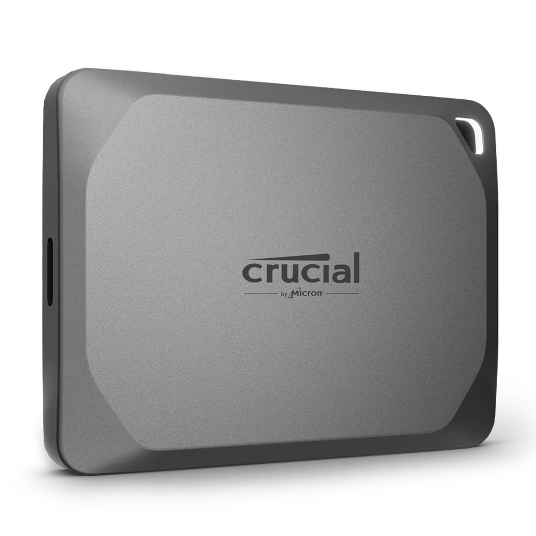 Crucial X9 Pro 4TB Portable SSD - High-Speed 1050MB/s USB 3.2 External Solid State Drive for PC, Mac, PS5, Xbox - Perfect for Gaming, Video Editing & Data Backup - CT4000X9PROSSD902