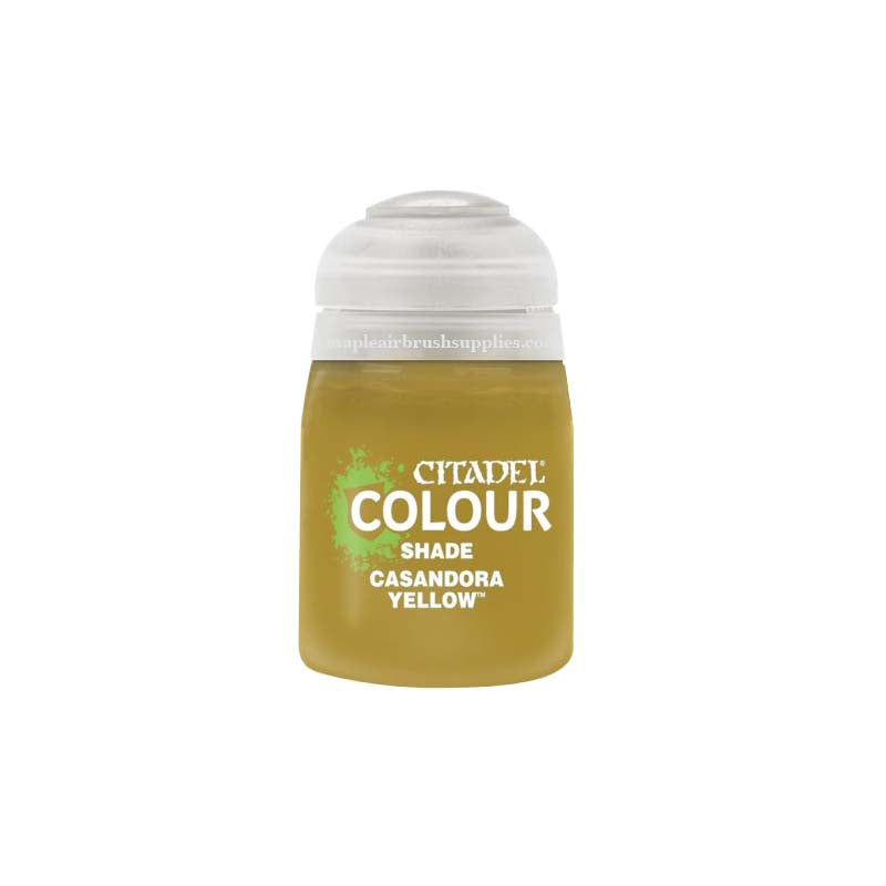 Citadel Shade Casandora Yellow - Acrylic Paint for Miniatures & Warhammer Models - Perfect for Tabletop Gaming & Hobby Painting