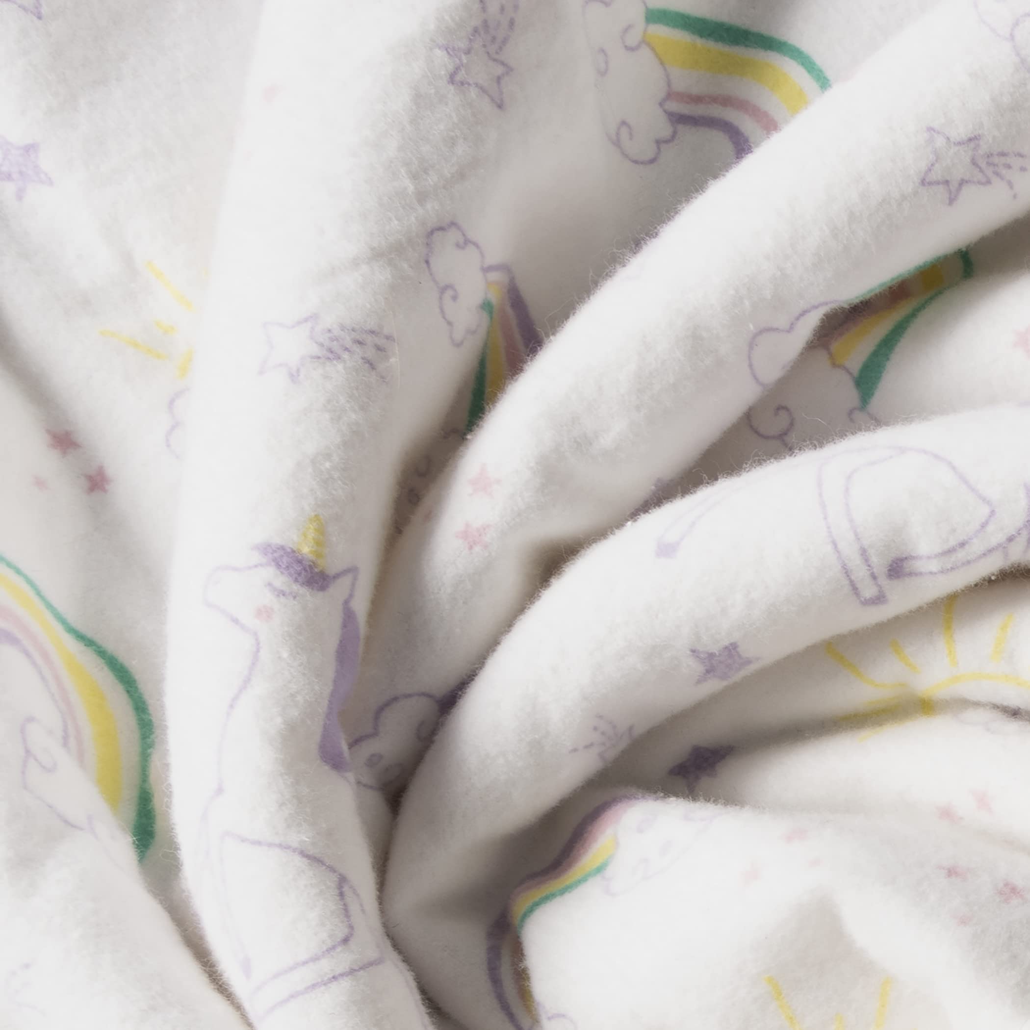 Trend Lab Deluxe Flannel Changing Pad Cover - Soft Unicorn Rainbow Design for Baby Nursery, Waterproof & Washable - Perfect for Diaper Changing Stations, Cribs & Travel (Model 103631)