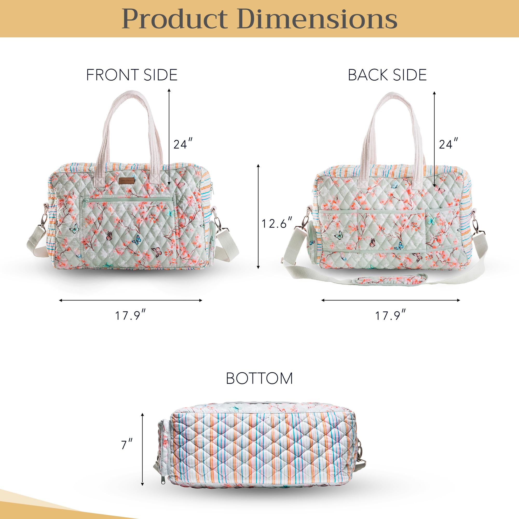 Hermes-Inspired 100% Cotton Handbag for Women - Stylish Shoulder Bag with Zip Pockets | Perfect for Beach, Shopping, Travel & Hiking | Durable & Lightweight Everyday Purse