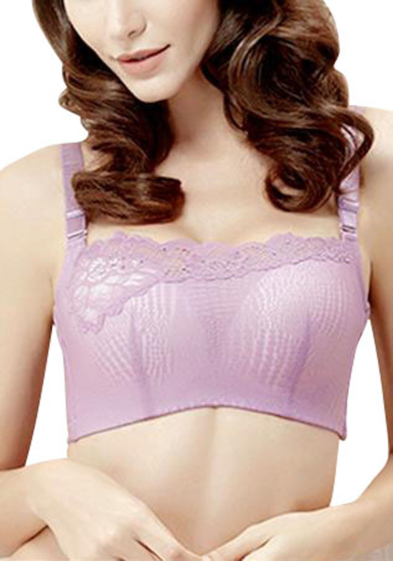 Wireless Tank Style Bra for Women - Seamless Lace Padded Underwire Comfort Support - Perfect for Yoga, Workout & Everyday Wear