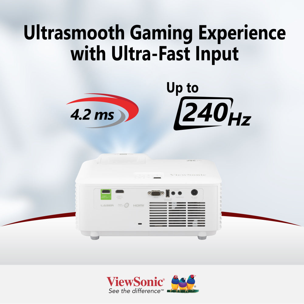 ViewSonic LX700 4K UHD Laser Projector - 3500 ANSI Lumens, HDR10, 240Hz Refresh Rate for Home Theater, Gaming & Outdoor Movie Nights
