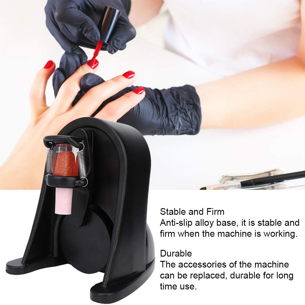 Adjustable Nail Polish Shaker Machine - Touch Button Nail Lacquer Mixer with Spring for Gel Polish & Liquid Bottles | Perfect for Nail Art Salons & DIY Home Manicures