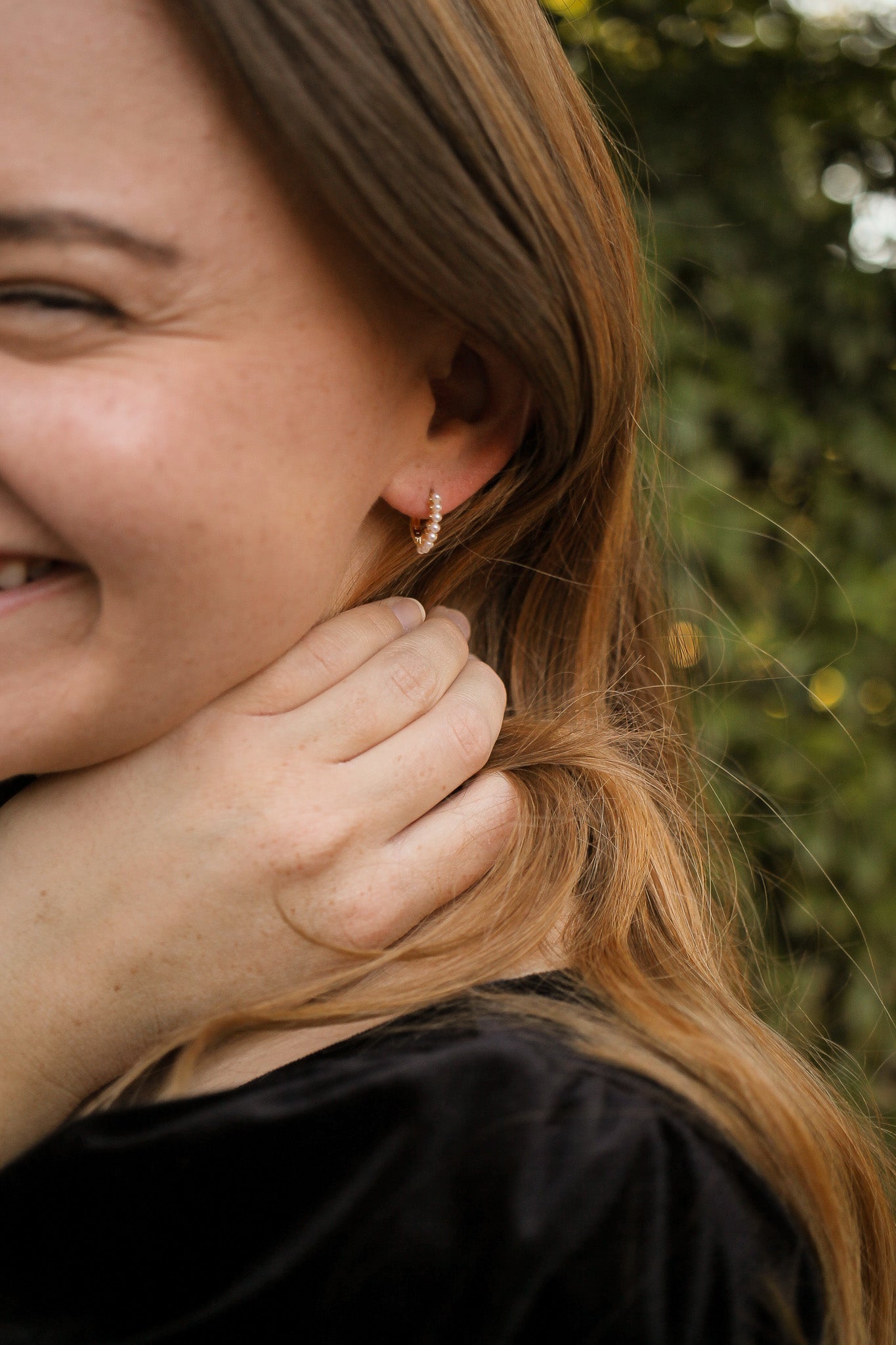 Pearl Mini Huggie Hoop Earrings - Dainty Pearl Studded Huggie Hoops for Women - Perfect for Everyday Wear, Date Night & Special Occasions