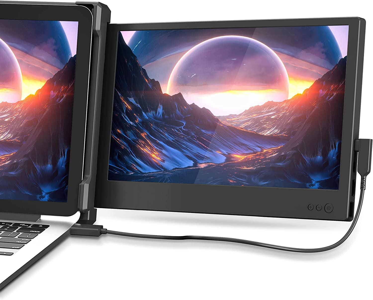 ALLVIA 12 Inch Portable Monitor for Laptop - 1080P HDR IPS Detachable Dual Screen Extender for Windows, Chrome & Mac (13-16 Inch) | Perfect for Business Travel, Remote Work & Multi-Tasking