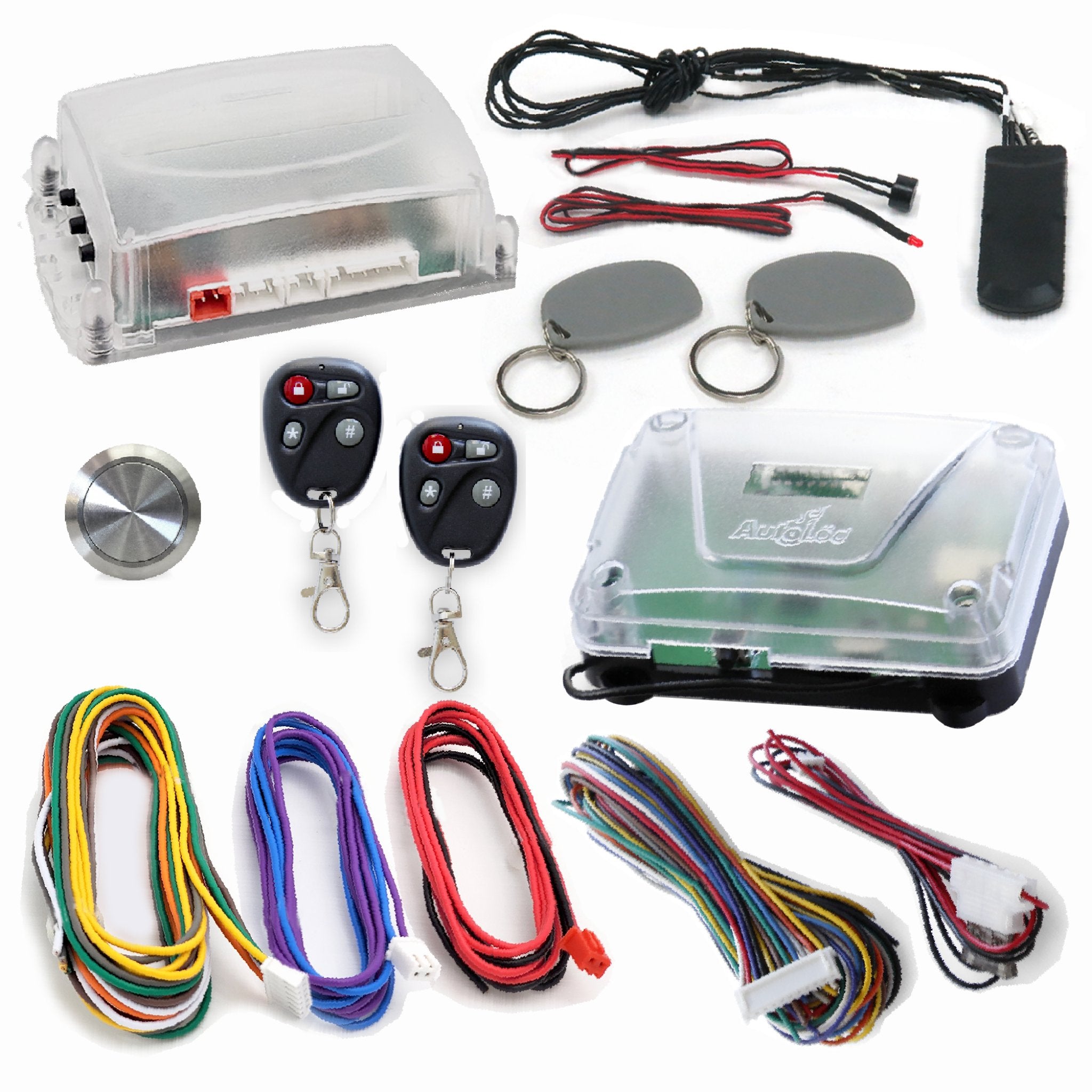 1901-1907 Oldsmobile Model B Billet Push Button Engine Start Kit - Keyless Entry Remote Start System with RFID Technology (No Keys Required) - Perfect for Classic Car Restoration & Hot Rod Customization