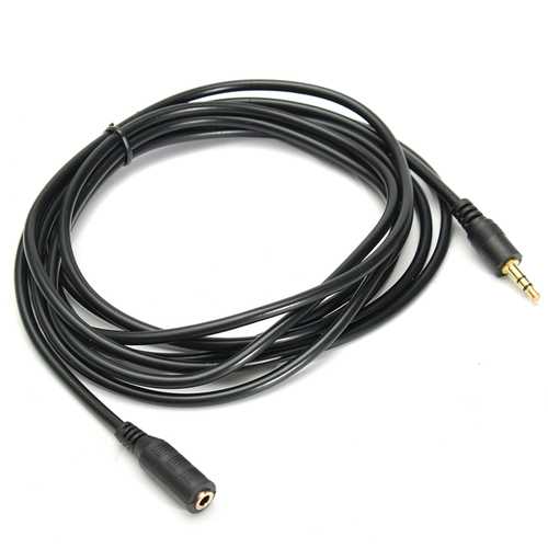 5 Pack 10 FT 3.5mm Stereo Male to Female Audio Extension Cables for Headphones - Perfect for Home Theater, Gaming Headsets, and Music Listening