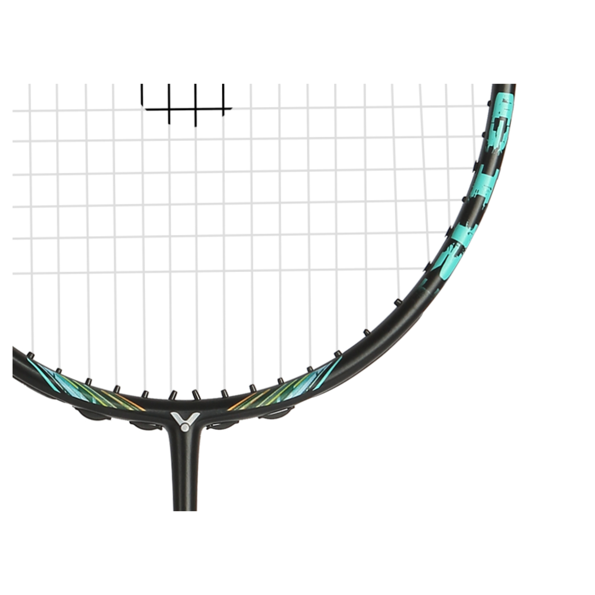 Victor Thruster K Onigiri Pro Unstrung Badminton Racket - High Performance Carbon Fiber Badminton Racquet for Advanced Players [Blue Green] - Perfect for Competitive Tournaments & Professional Training