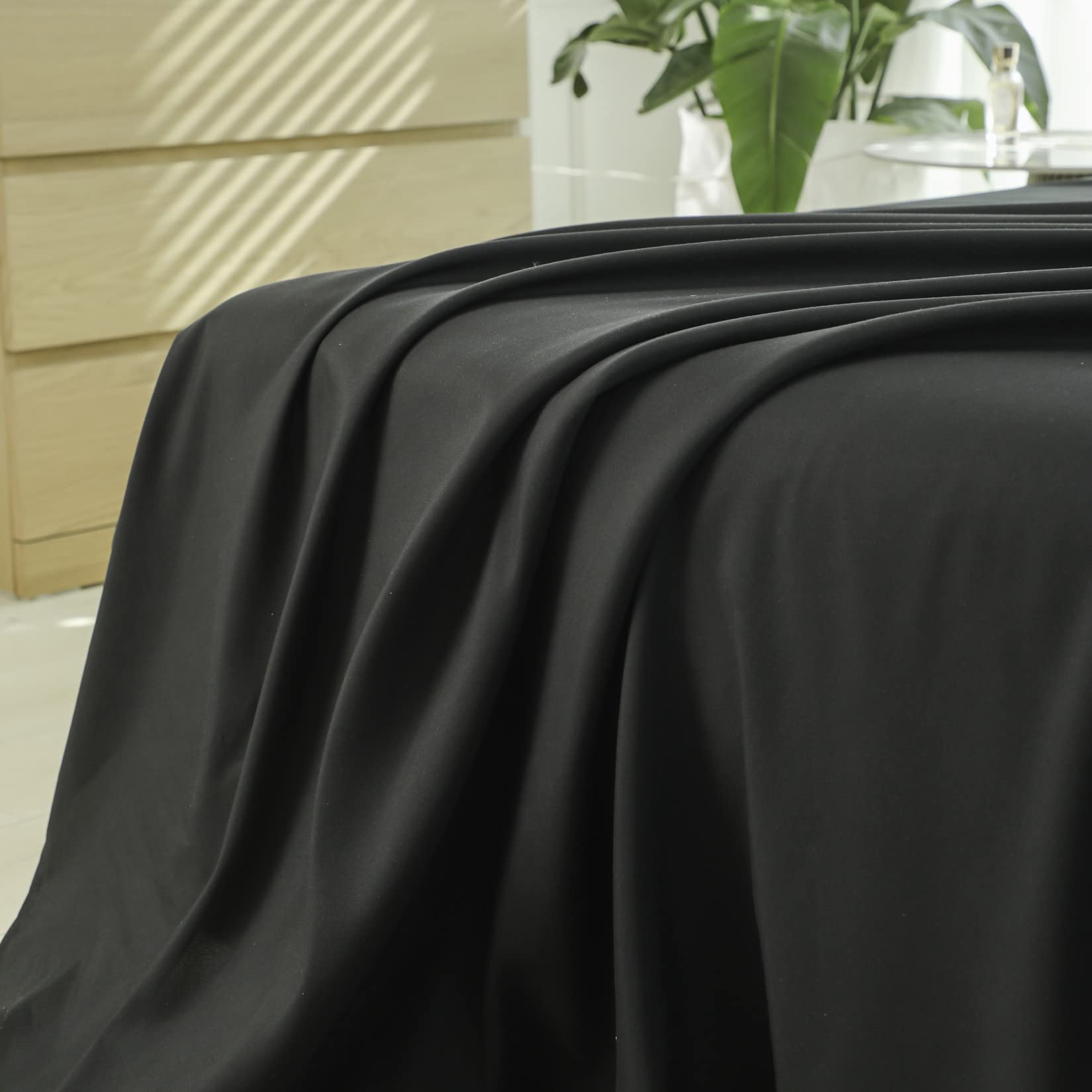 Premium 1800 Thread Count Microfiber Bed Sheets Set - Full Size 4-Piece (Fitted Sheet, Flat Sheet & 2 Pillowcases) - Ultra Soft Deep Pocket Black Sheets for Comfortable Sleep - Perfect for Guest Rooms, Dorms & Master Bedrooms