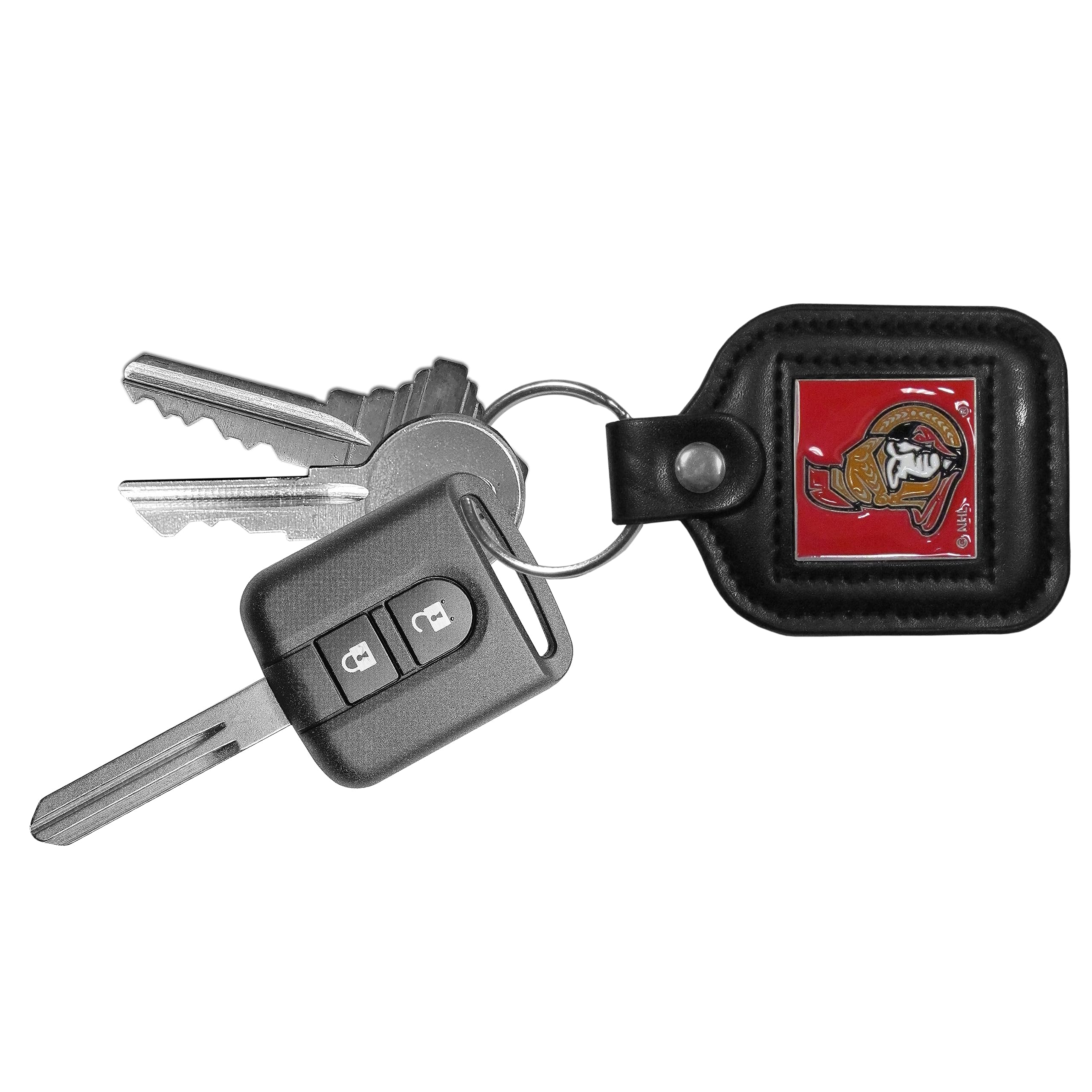 Genuine NHL Leather Keychain - Officially Licensed NHL Team Keyring - Perfect for Hockey Fans, Gifts, and Everyday Carry