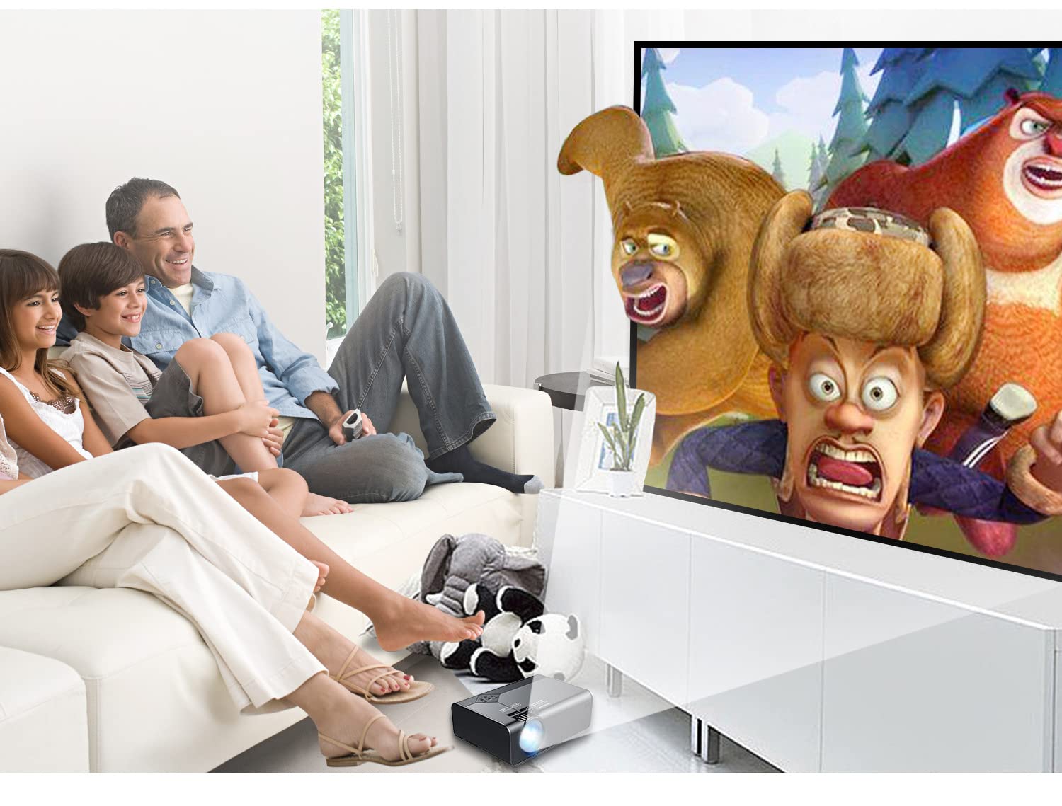 ASDNN 1080P HD Portable Mini Projector - 200