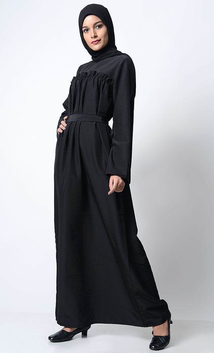 Classic Black Abaya for Everyday Wear - Modest Islamic Dress for Women, Perfect for Prayer, Work & Casual Outfits