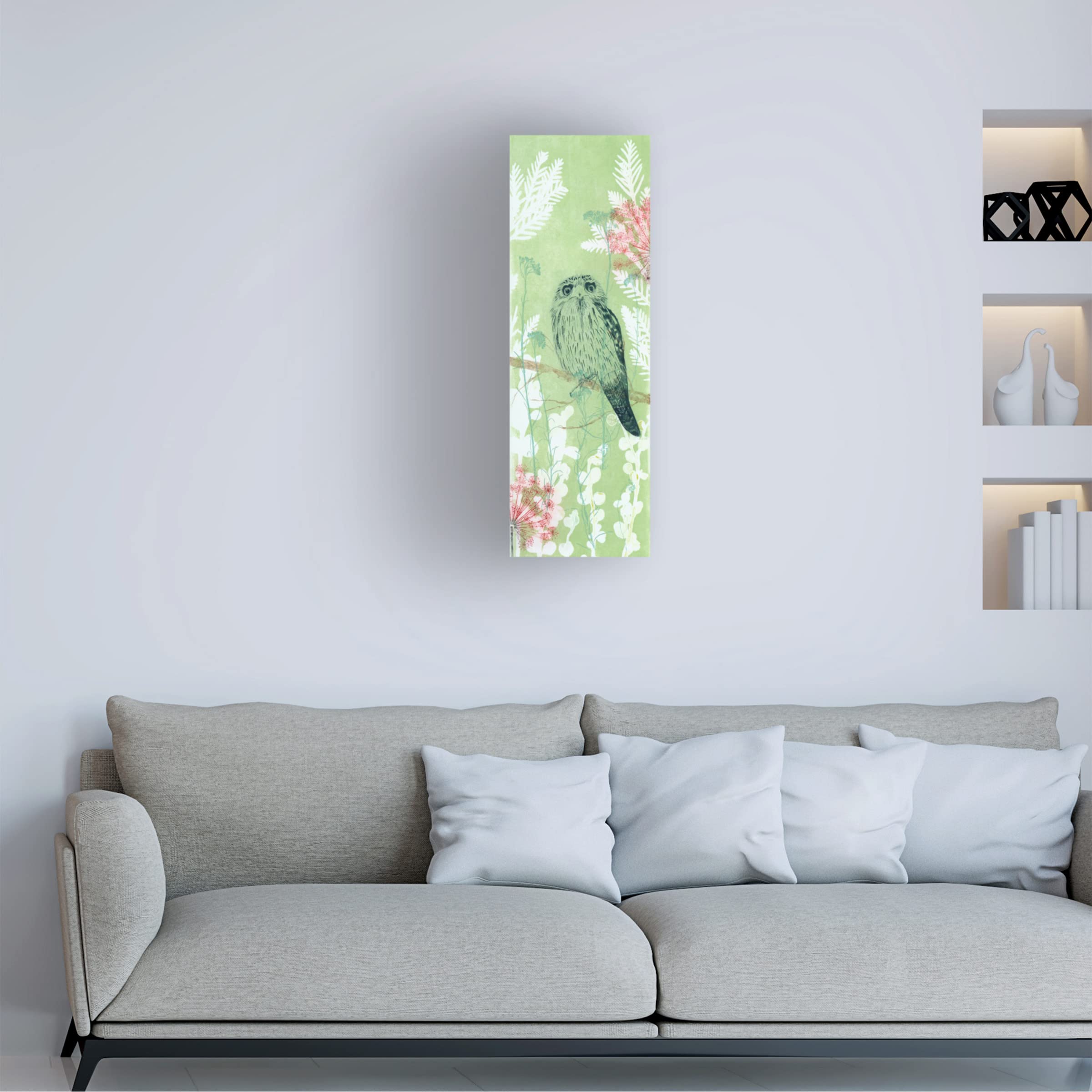 Trademark Fine Art 'The Tranquil Tawny Frogmouth' Canvas Wall Art by Trudy Rice - Perfect for Living Room, Bedroom & Office Decor