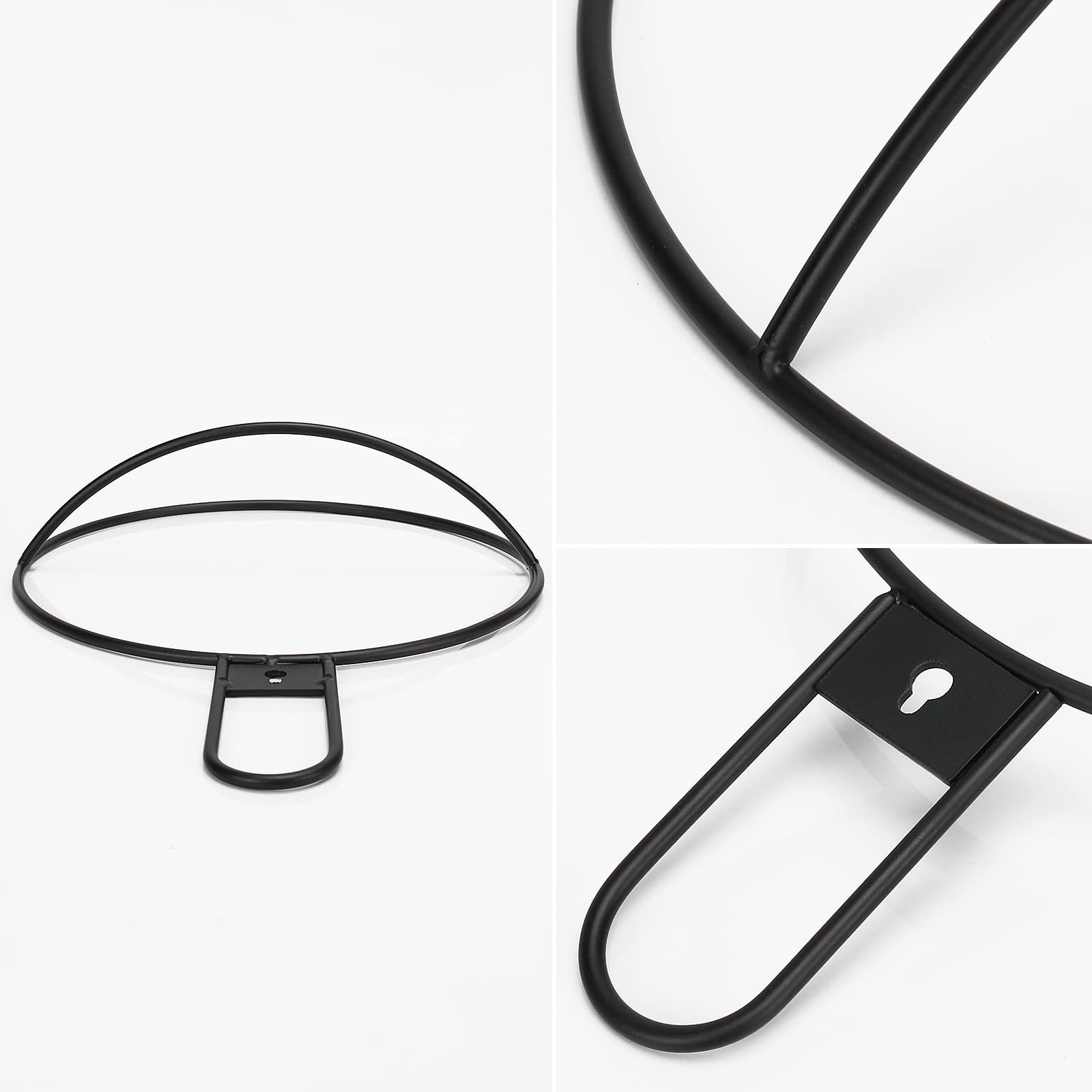 NearMoon Heavy Duty All Metal Towel Ring - Rustproof Matte Black Bathroom & Kitchen Towel Holder, Wall Mounted Hand Towel Rack for Bath, Spa, and Kitchen Decor