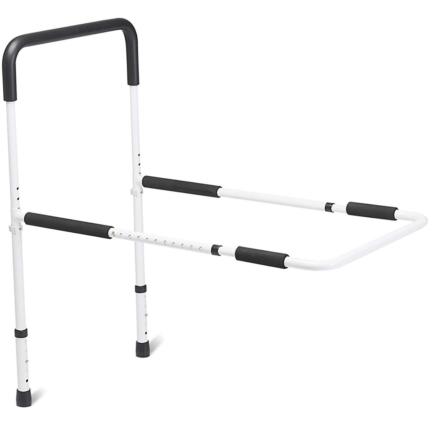 Adjustable Height Bed Rail for Elderly - Tool-Free Assembly, Non-Slip Grip Bed Assist Handle - Ideal for Home Care, Hospital & Mobility Assistance