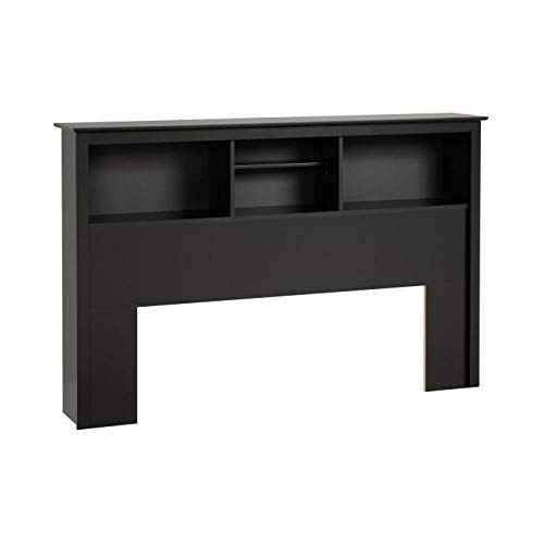 Bookcase Storage Headboard with Open Cubby Storage & Spacious Shelves - Bedroom Furniture for Full/Queen Beds in Black & Multiple Colors - Perfect for Small Spaces & Organization