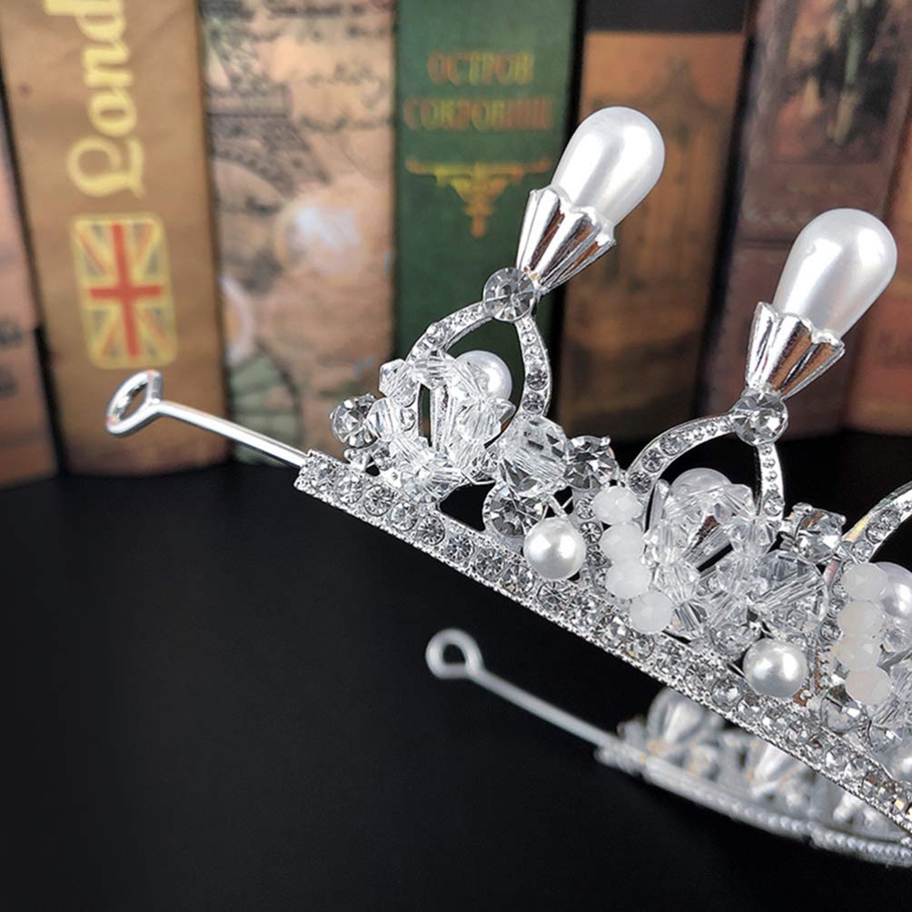 Beaupretty Princess Crystal Tiara Crown - Elegant Rhinestone Headband for Women, Prom, Wedding, Pageant & Party - Sparkling Hair Accessory for Brides, Queens & Special Occasions
