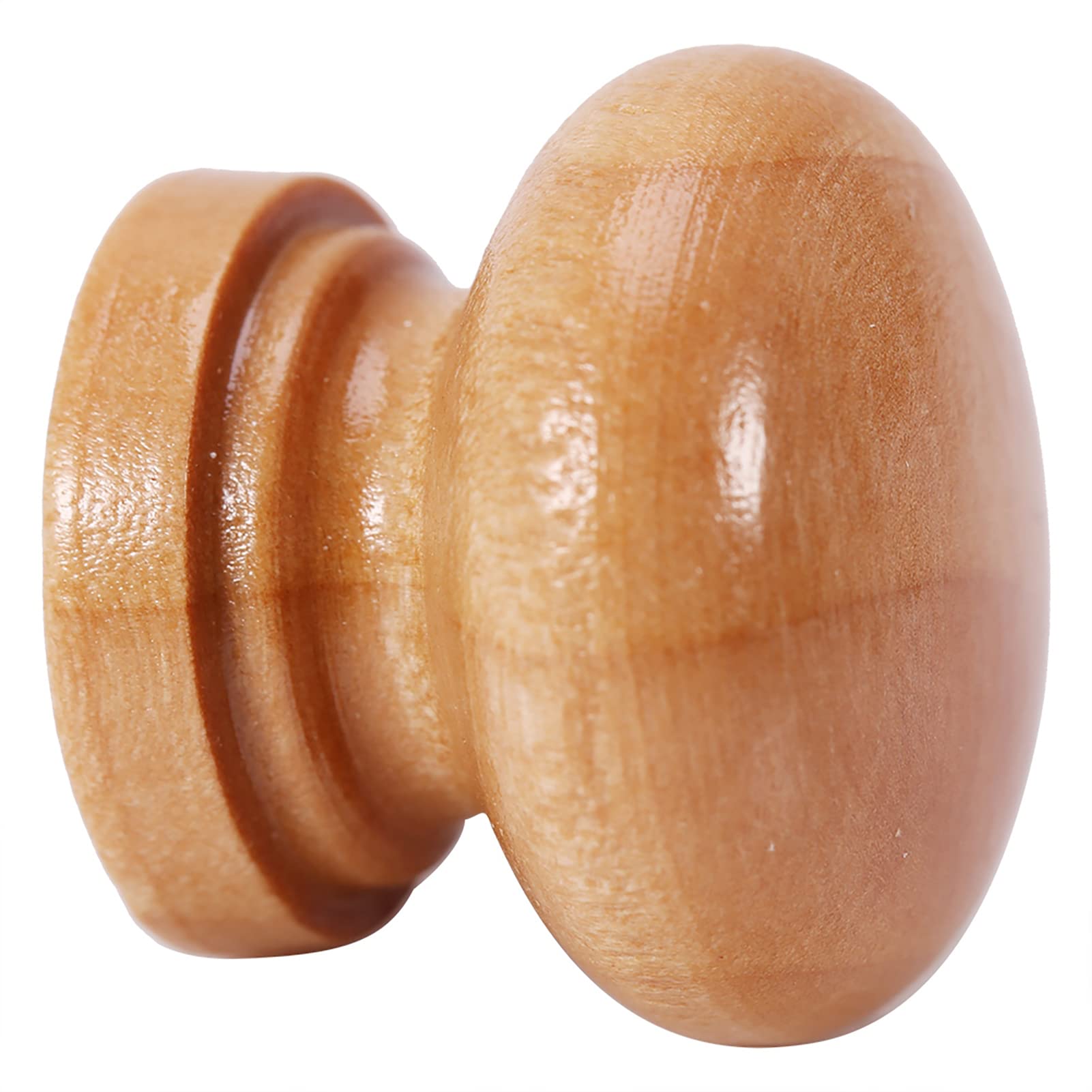 Jerliflyer 10Pcs Wooden Drawer Knobs - S/M/L Sizes (33MM Large) - Natural Wood Cabinet Handles for Kitchen, Furniture & Drawers - Perfect for Home Renovation & DIY Projects
