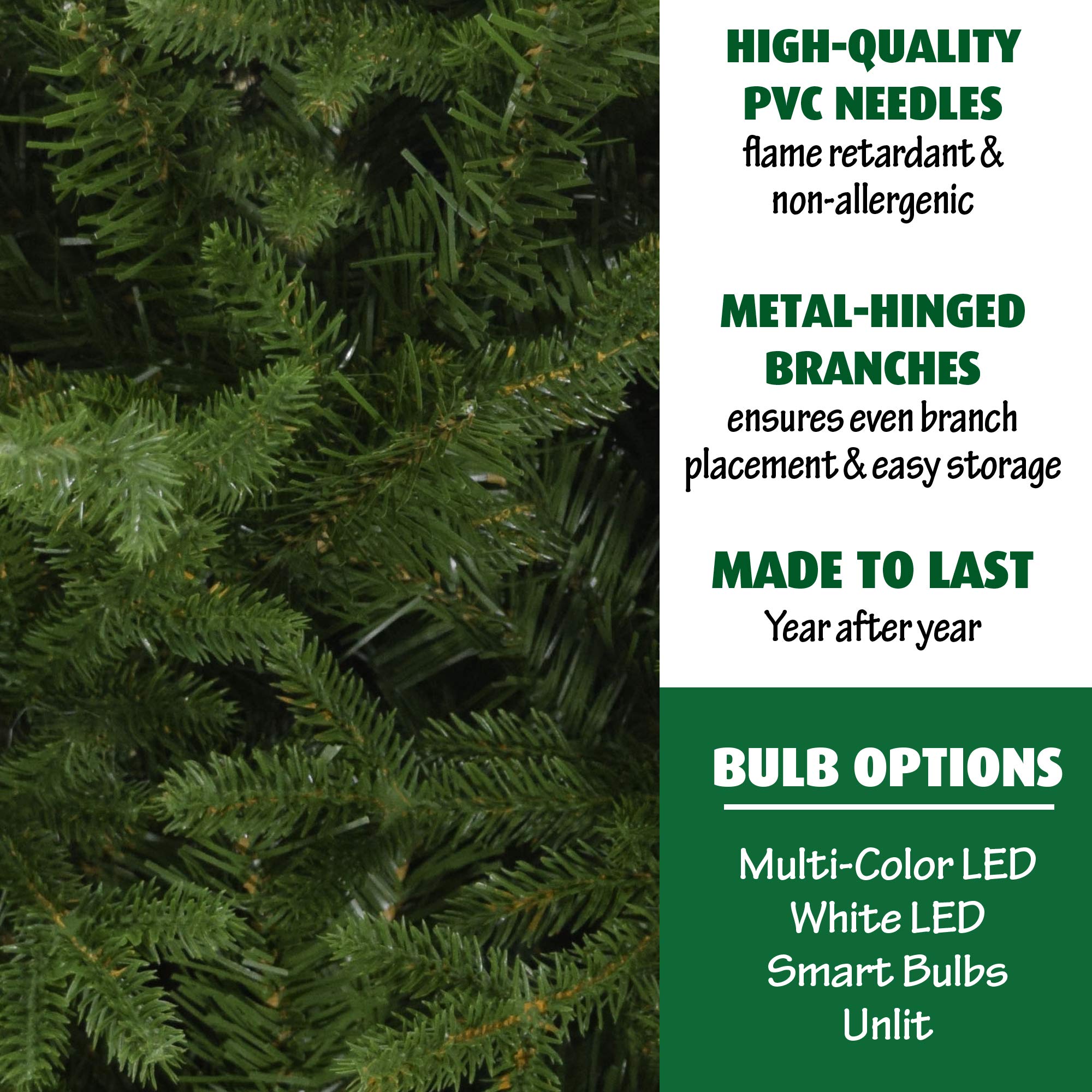 Fraser Hill Farm 3-Ft Artificial Potted Andriondack Tree - No Lights - Perfect for Indoor Home Decor, Office Plants, and Holiday Centerpieces