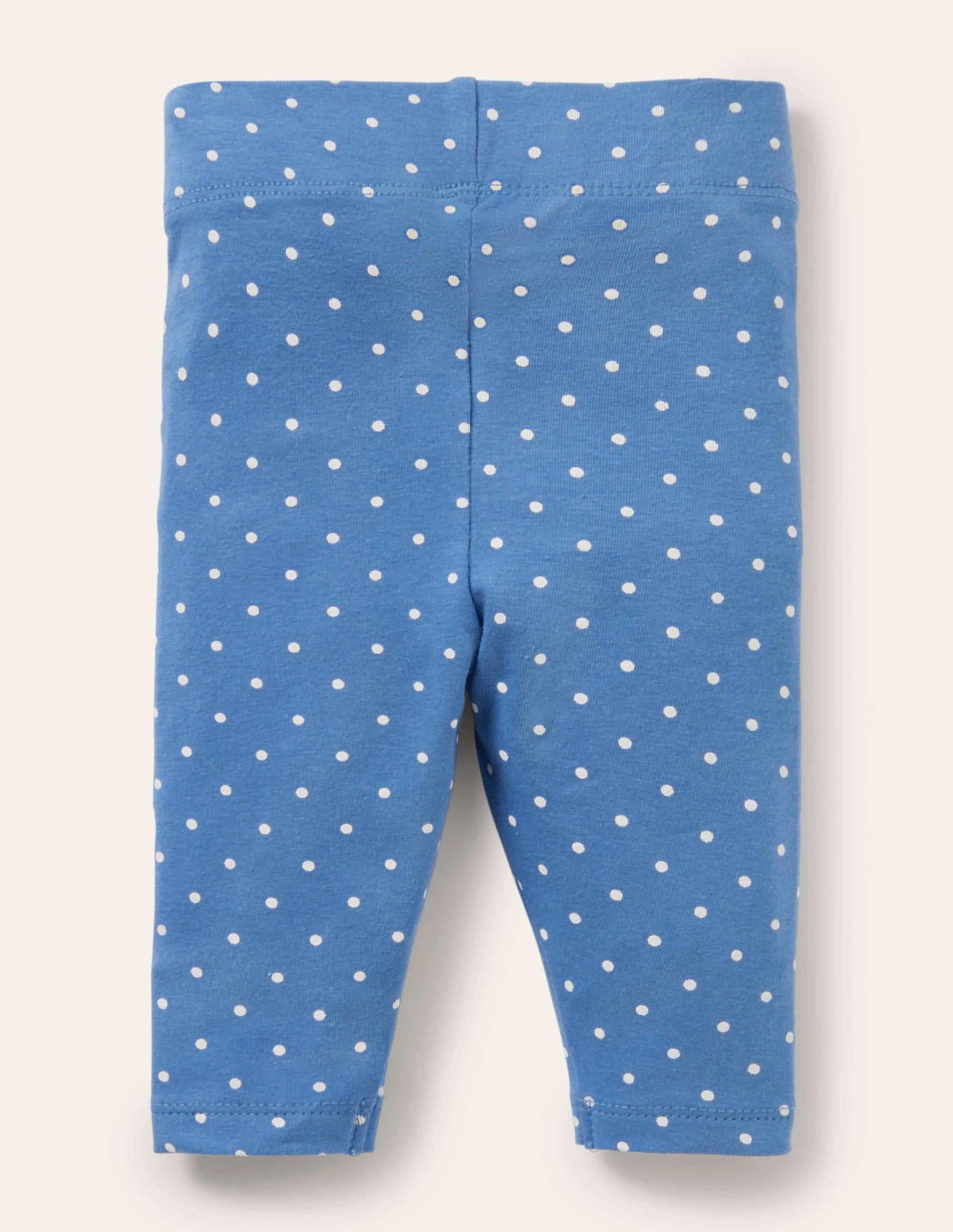 Bright Bluebell Pin Spot Baby Leggings - Soft Stretchy Cotton Infant Pants for Playtime, Daycare & Photo Outfits