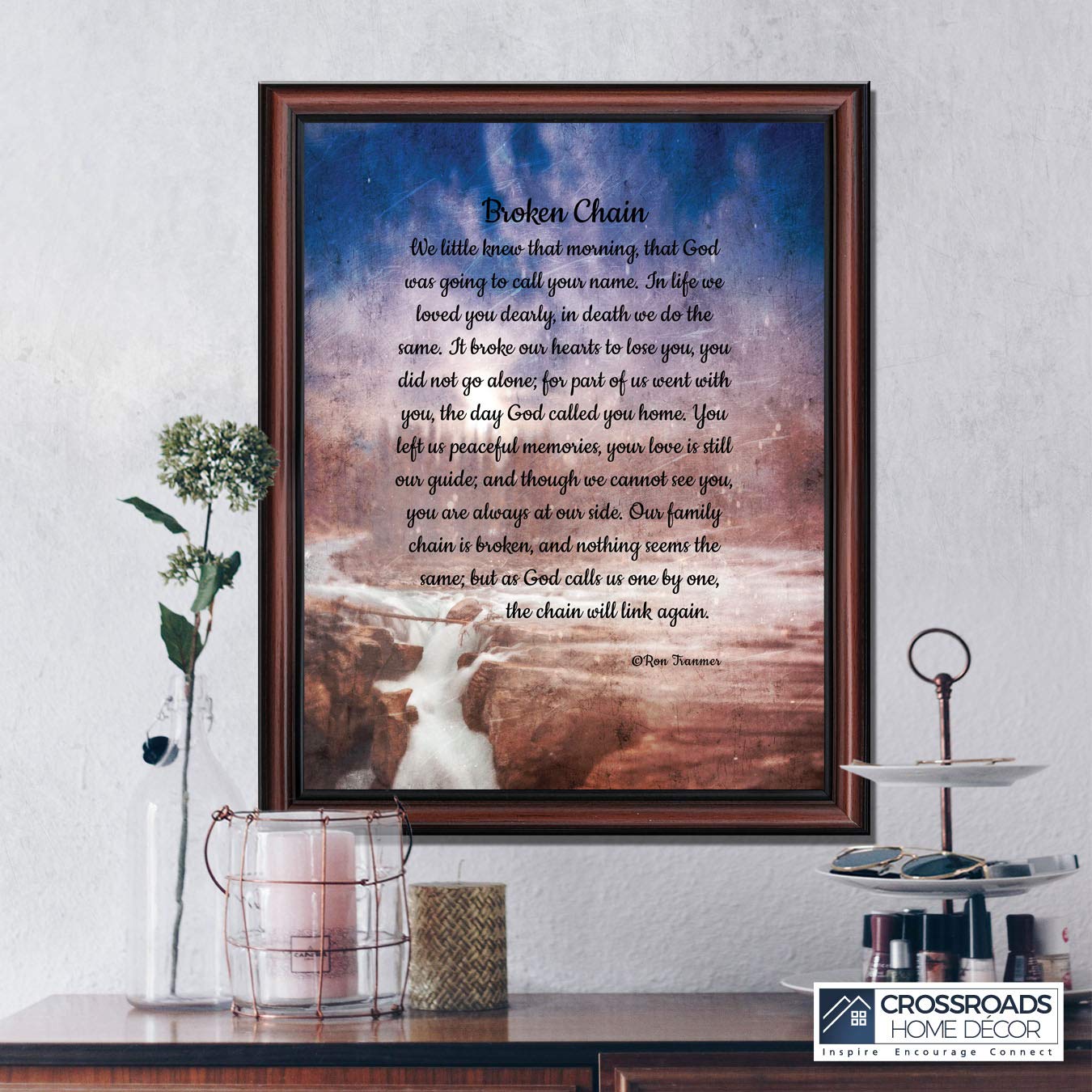 Broken Chain Picture Frame - Memorial Gift for Loved Ones | Home Décor for Sympathy & Remembrance
