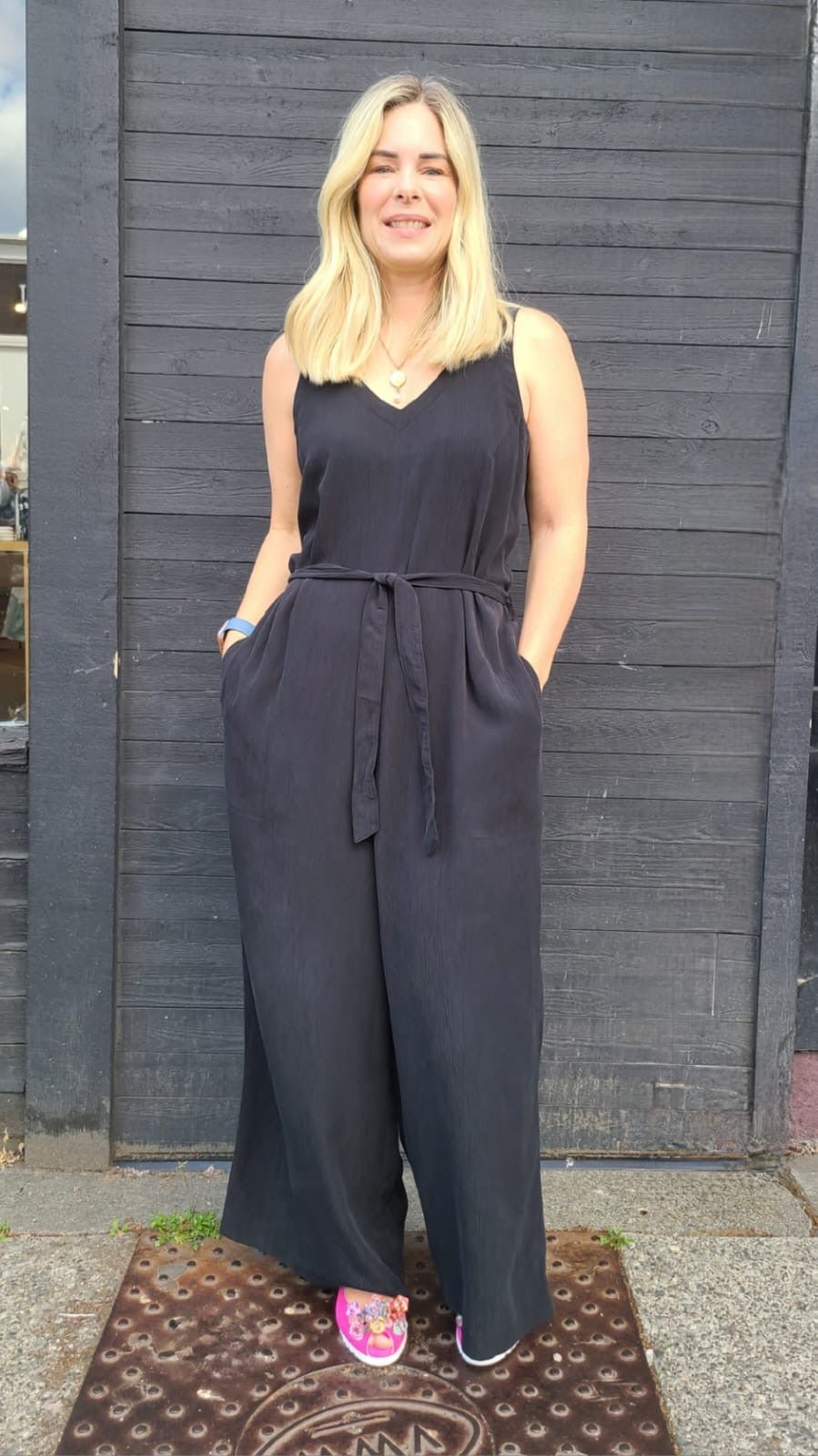 Crep Black Jumpsuit for Women - Trendy One Piece Romper Outfit | Perfect for Streetwear, Casual Wear & Night Out Fashion