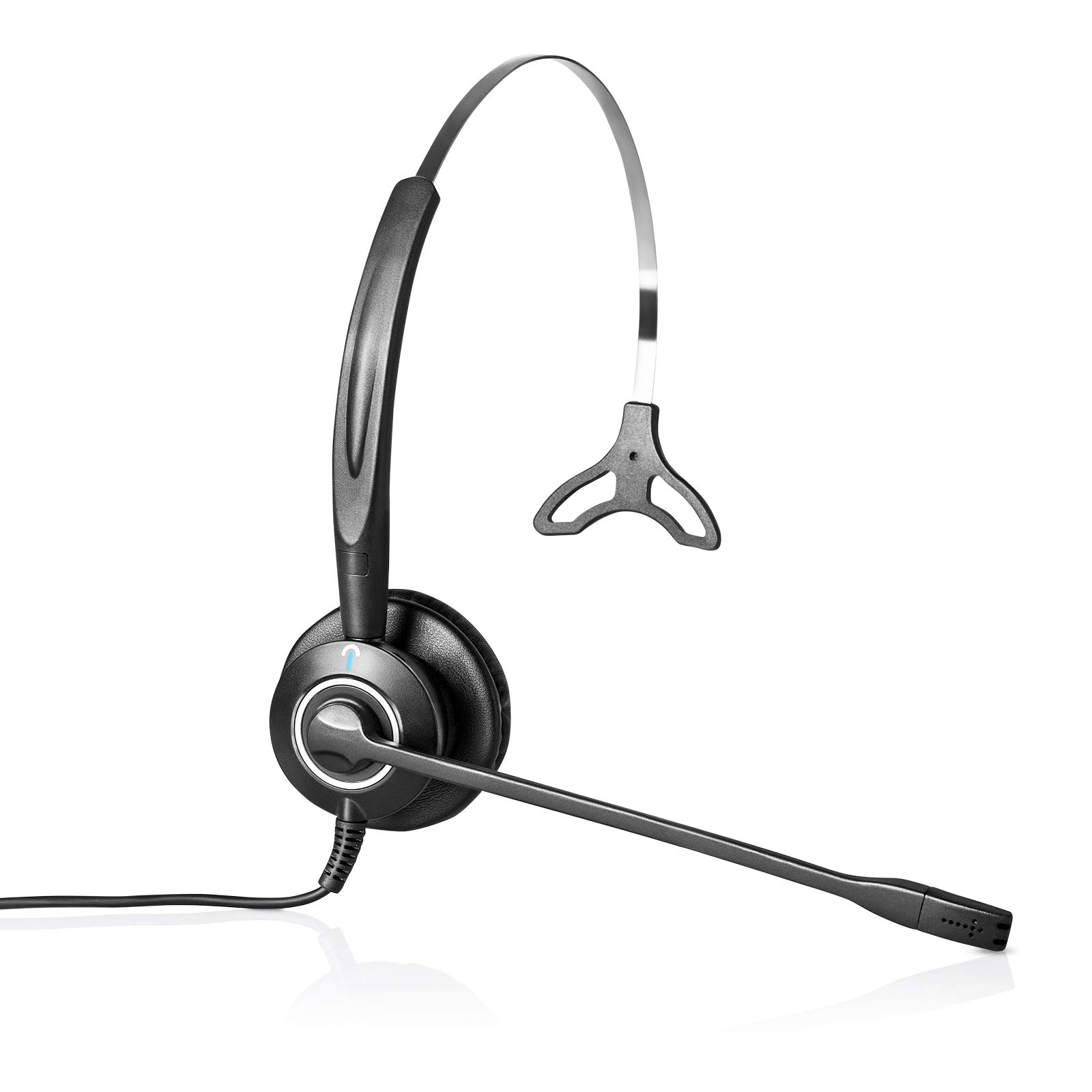 Leitner H900 Single-Ear USB Computer Headset with Noise Cancelling Mic - Compatible with Zoom, Teams, Skype & Softphones - Perfect for Home Office, Remote Work & Online Meetings