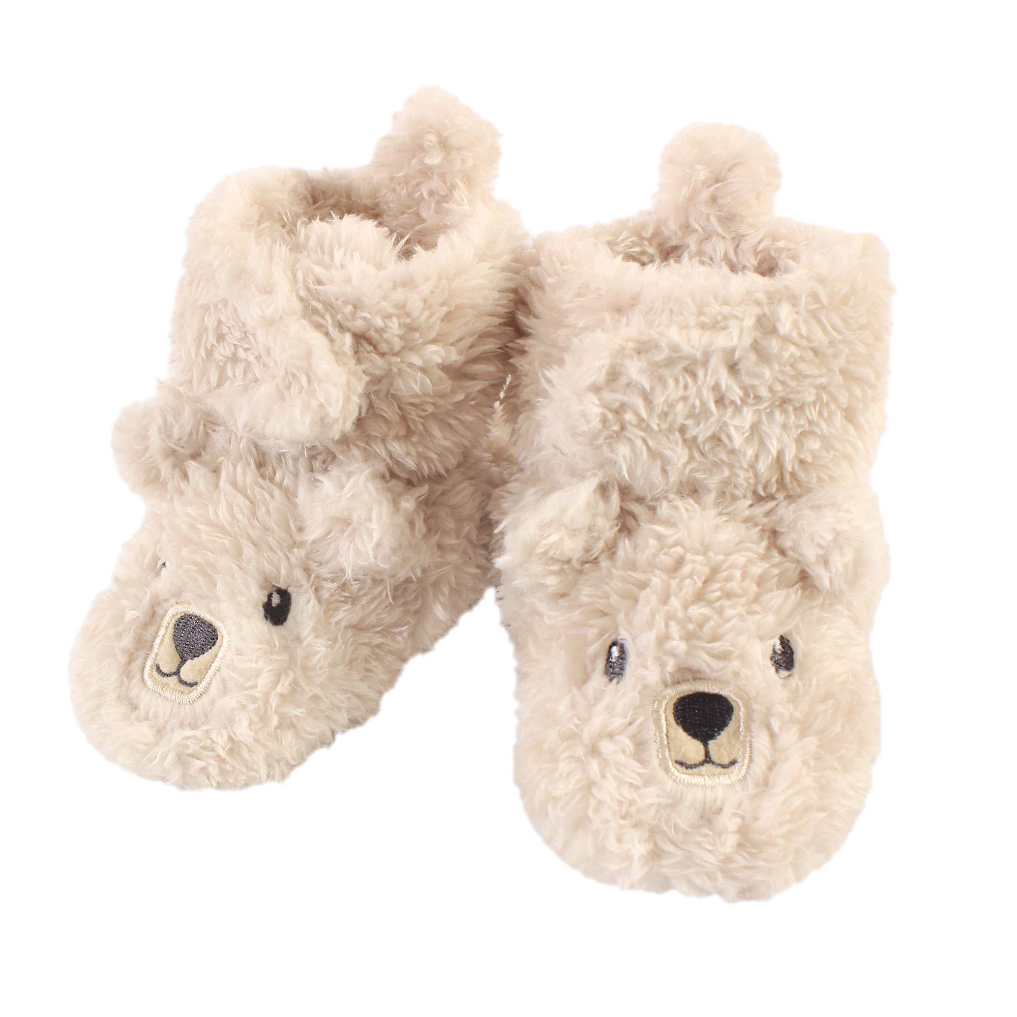 Hudson Baby Cozy Fleece Booties for Boys & Girls - Warm Winter Footwear
