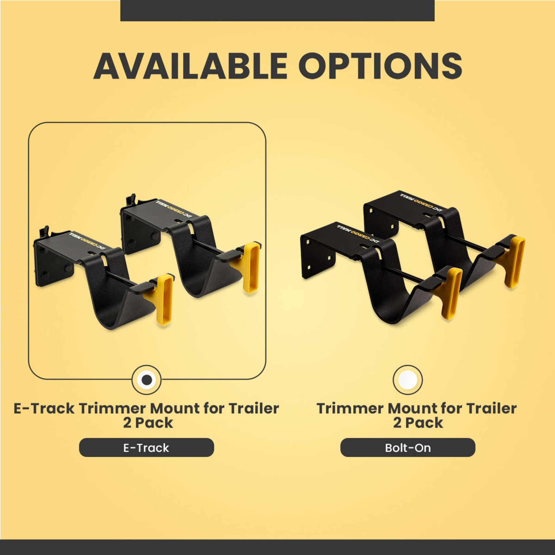 DC Cargo Enclosed Trailer Weed Eater Rack (2-Pack) – Heavy-Duty Steel Trimmer Mount for Weed Whackers & Hedge Trimmers – E-Track Tool Organizer for Trailers & Garages – Perfect for Landscaping Professionals & DIY Enthusiasts