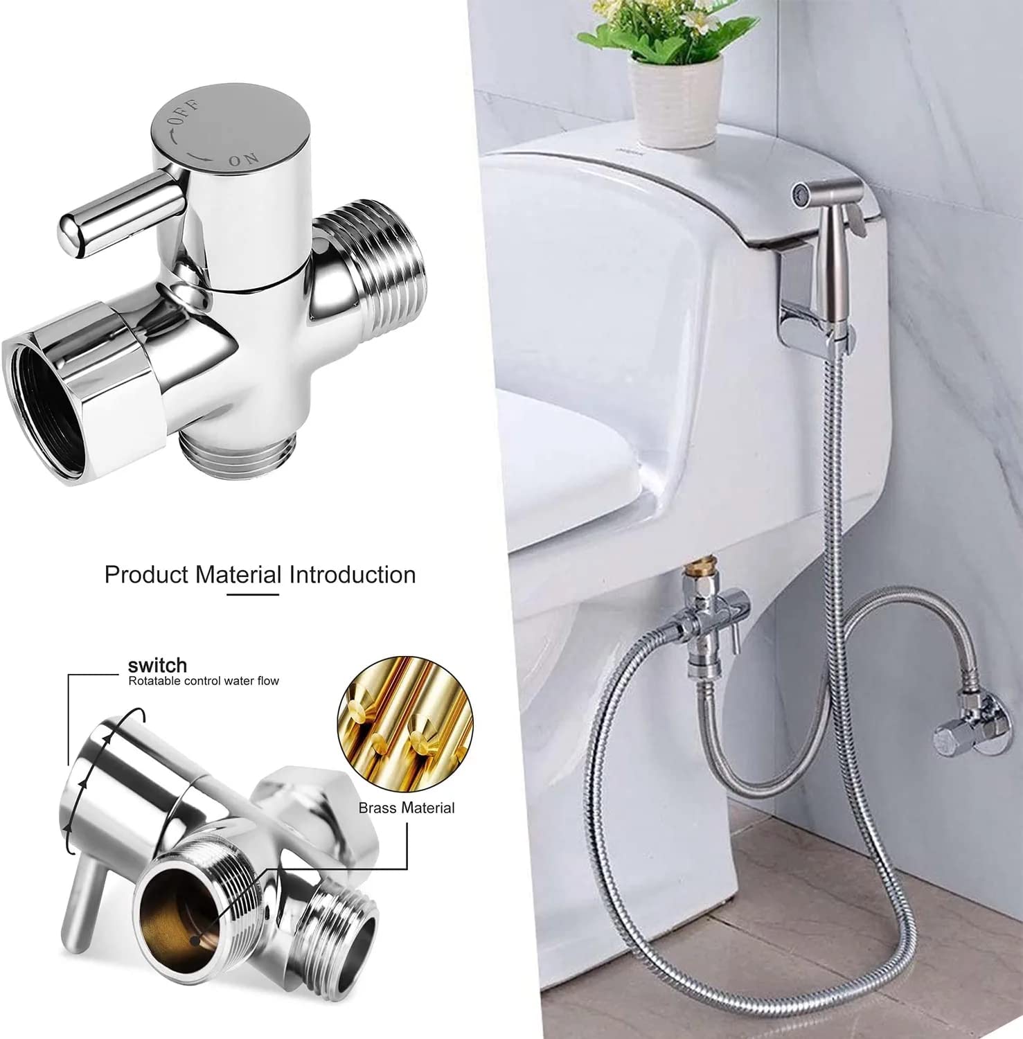 Handheld Bidet Sprayer for Toilet - Stainless Steel Cloth Diaper Sprayer Kit with Easy Installation | Perfect for Self Cleaning, Baby Care & Bathroom Hygiene