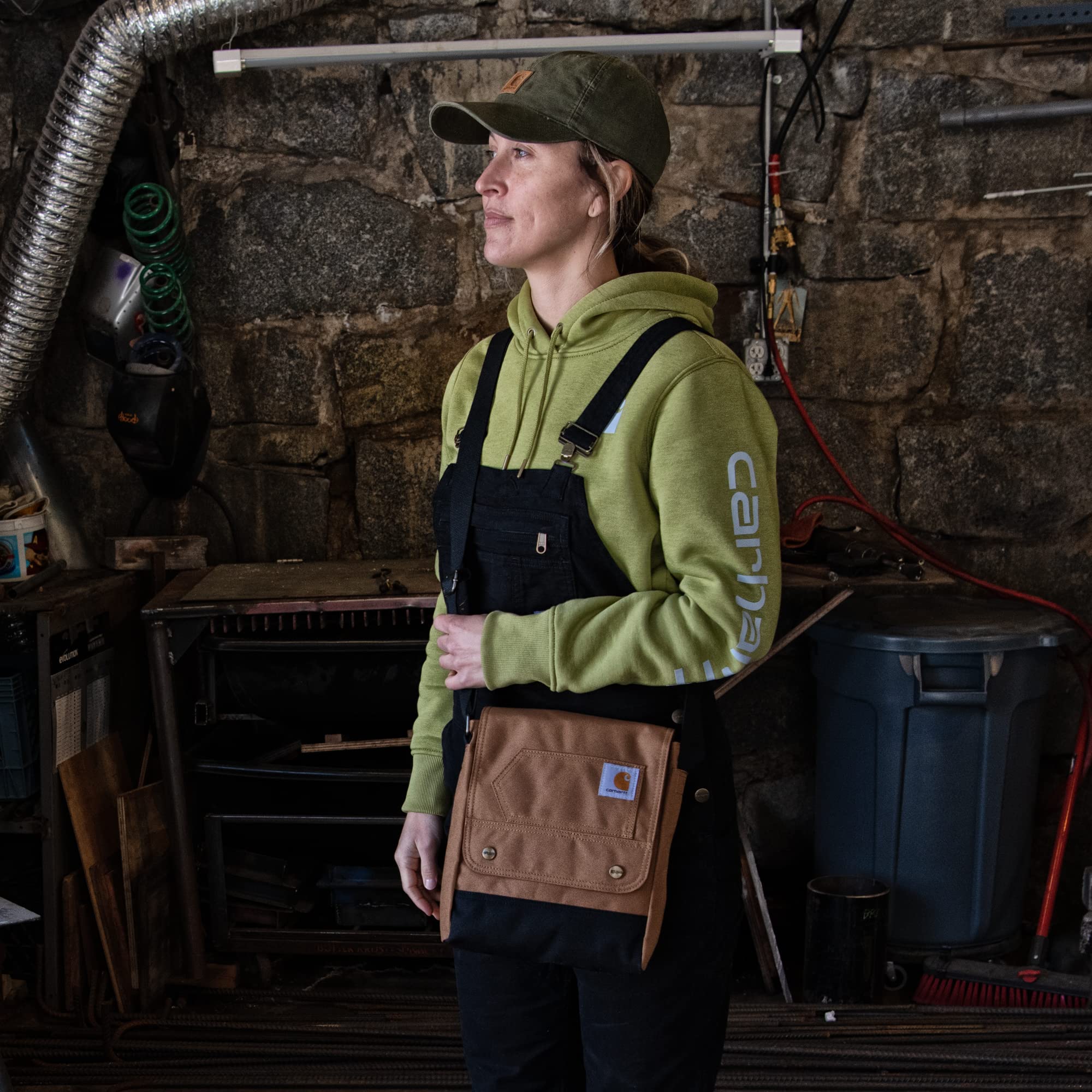 Carhartt Durable Adjustable Crossbody Bag with Flap Over Snap Closure - Perfect for Work, Travel & Outdoor Adventures