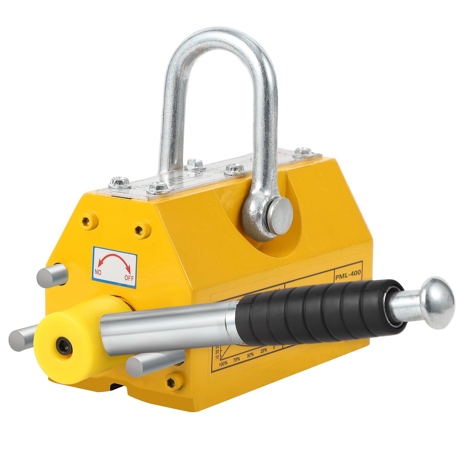 Garvee 880Lbs Heavy Duty Magnetic Lifter - Permanent Lifting Magnet for Steel Plates, Boards & Round Bars with 2.5 Safety Factor | Ideal for Construction, Metalworking & Industrial Material Handling