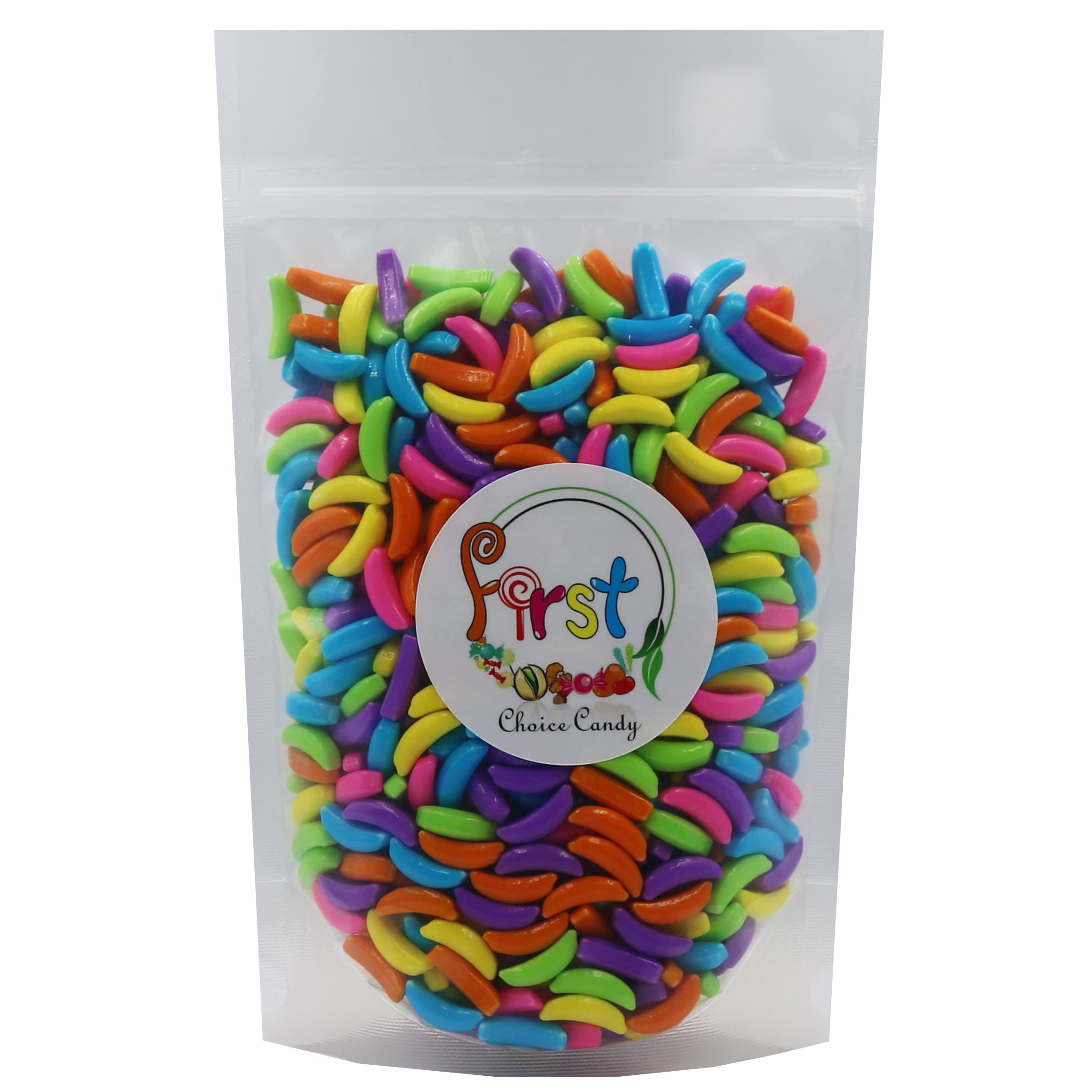 FirstChoiceCandy Silly Banana Heads Classic Hard Candy - Assorted Rainbow Flavors - 5 Pound Bulk Candy for Parties, Halloween, Christmas & Office Treats