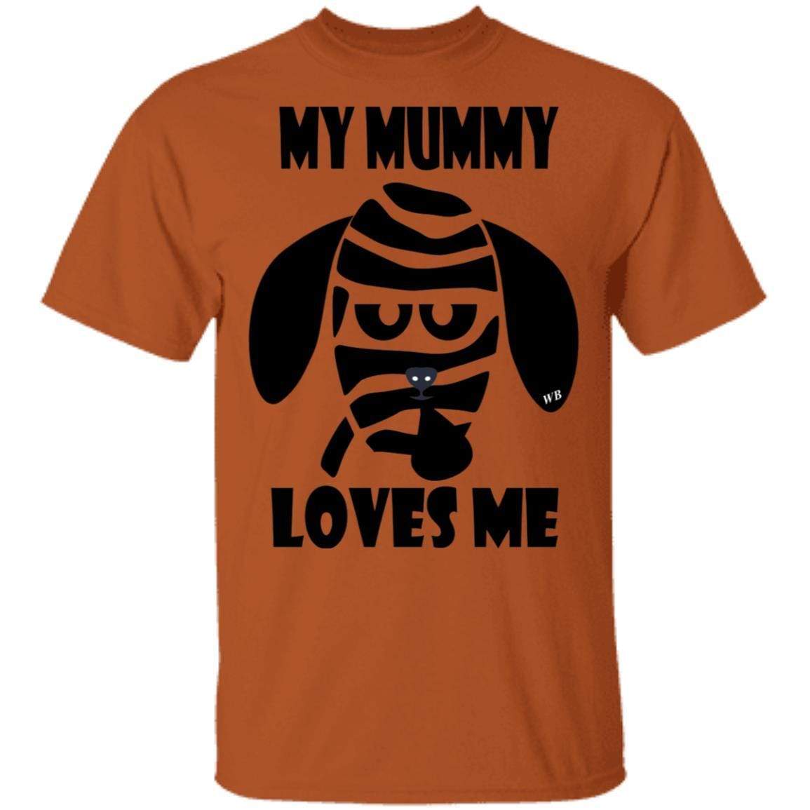 My Mummy Loves Me Halloween Cotton T-Shirt | Funny Wine Lover Gift | WineyBitches.Co | Perfect for Halloween Parties & Wine Tasting Events