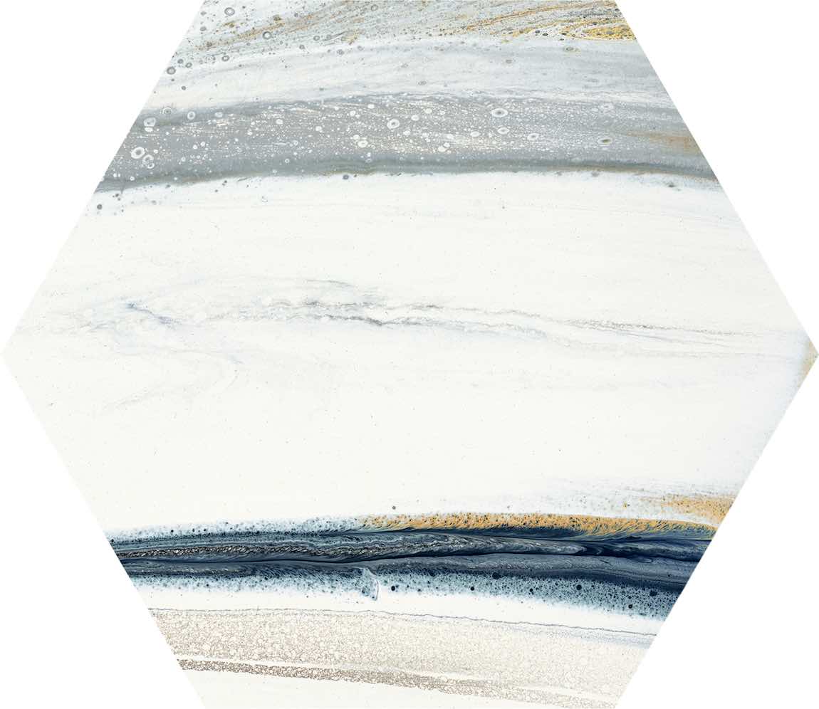 Hexagon Sunset Porcelain Tile 9x10 - Premium Studio Quality Ceramic Floor & Wall Tile for Bathroom, Kitchen Backsplash, and Shower Renovation