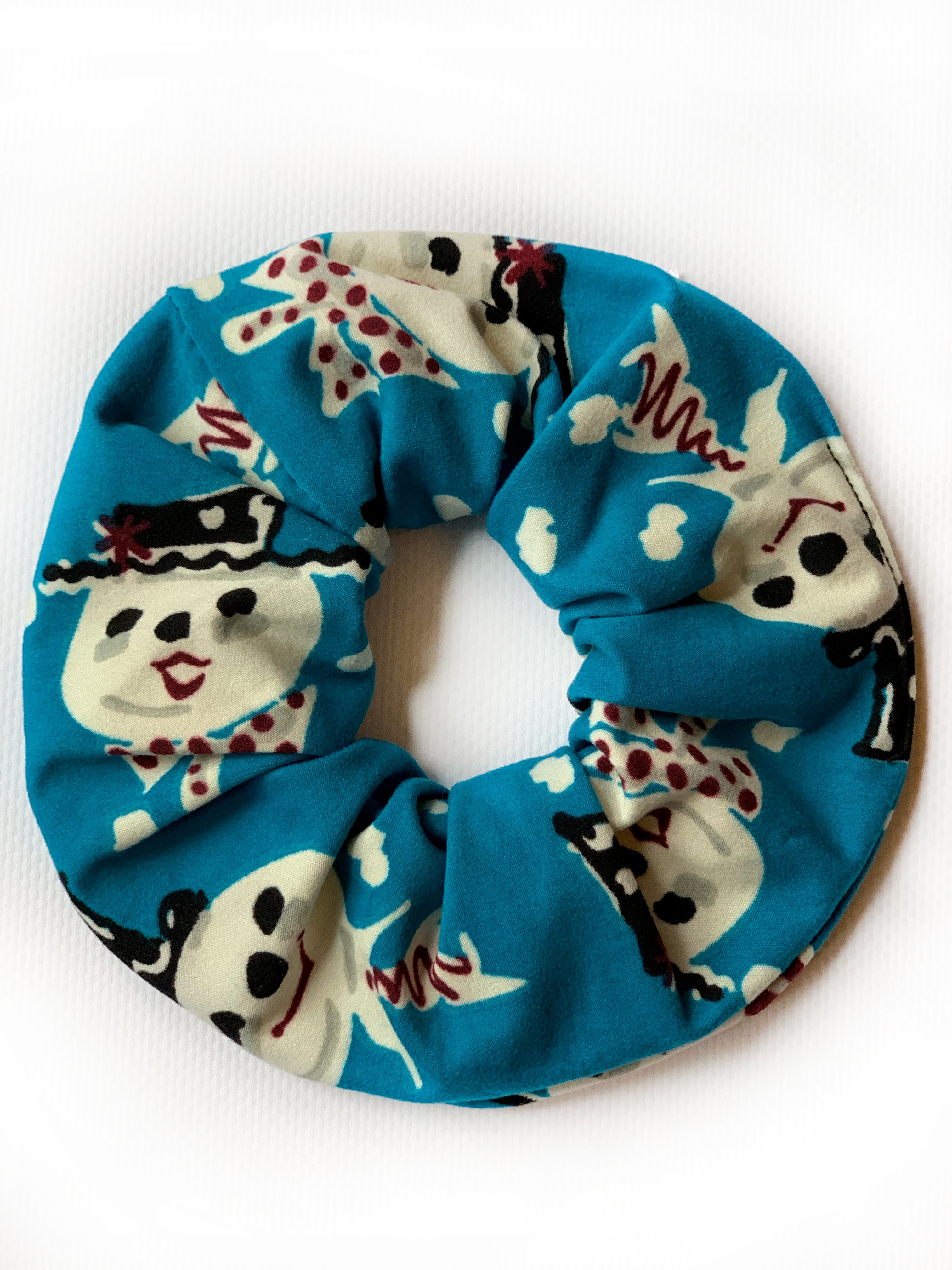 Frosty Blue Hair Scrunchie for Women - Soft Elastic Hair Tie for Ponytails, Buns & Braids - Perfect for Workouts, Yoga & Everyday Use