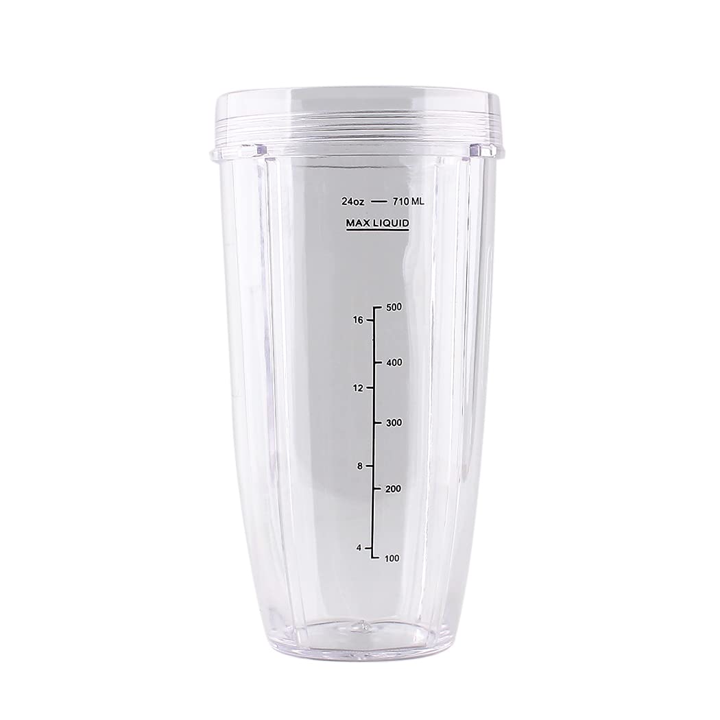 Ninja Blender Replacement Cups 24oz - Compatible with BL480, BL450, BL640, BL490, BL680, NN100, BL682, BL2012, CT640, CT800, BN400, CL401A, SS100, BN750 - Perfect for Smoothies, Protein Shakes & Food Prep