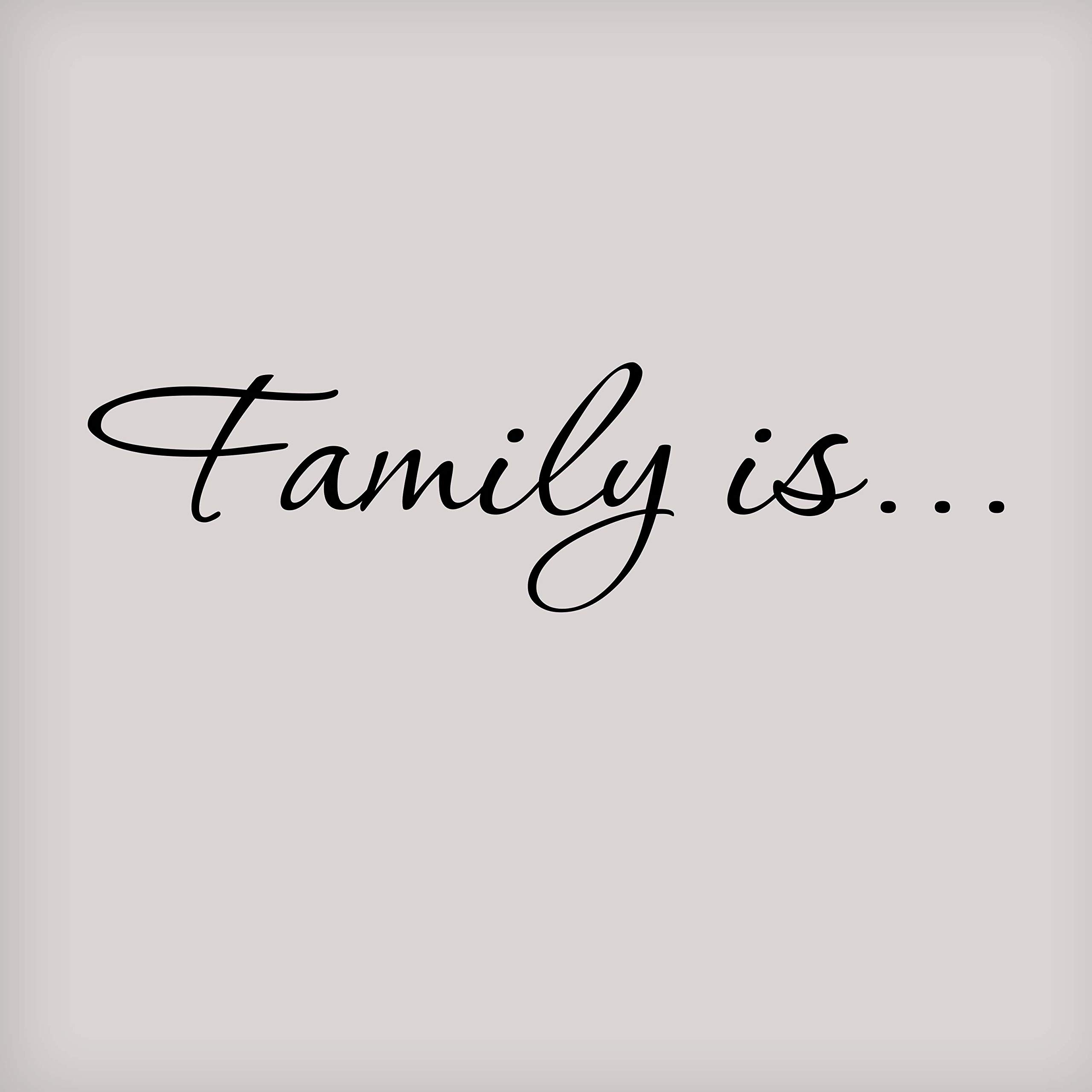 Family Wall Decal - Inspirational Family Quotes & Picture Wall Decor for Living Room | 33x9 Inches Black Vinyl Sticker | Perfect for Home, Nursery, Bedroom & Office Decor