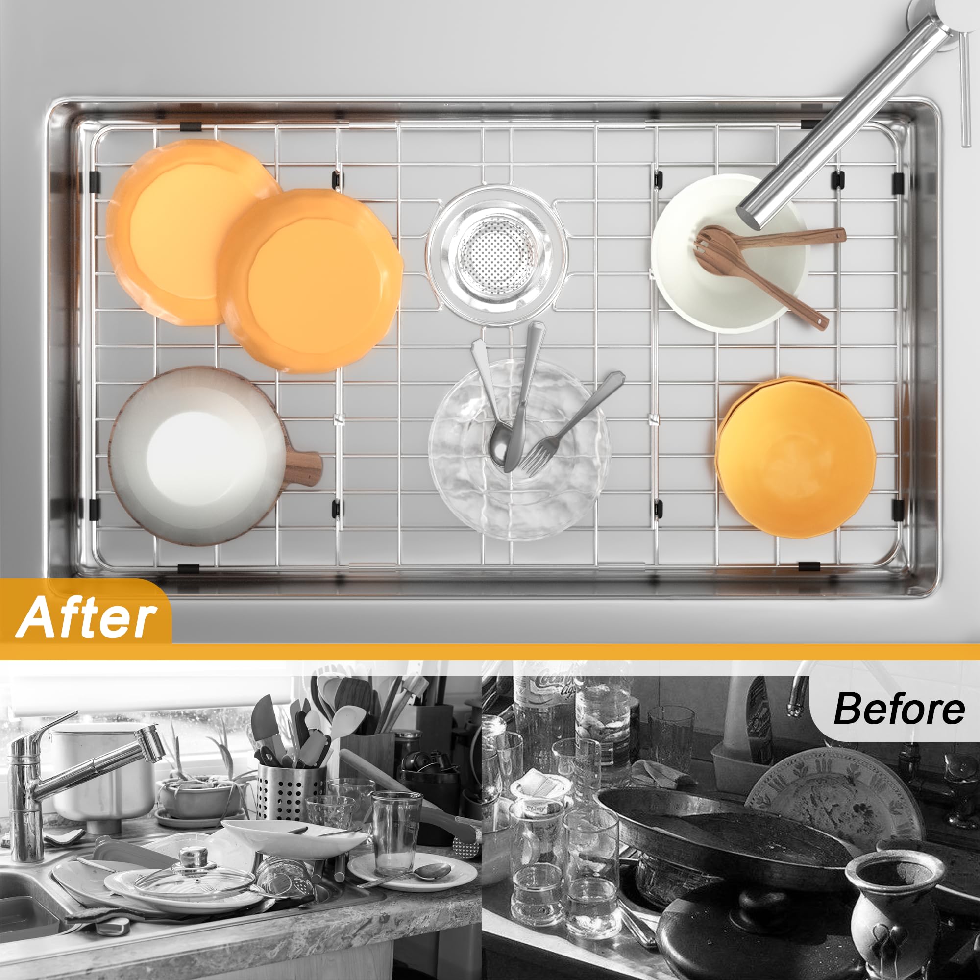 Stainless Steel Kitchen Sink Protector Grid - 28.75