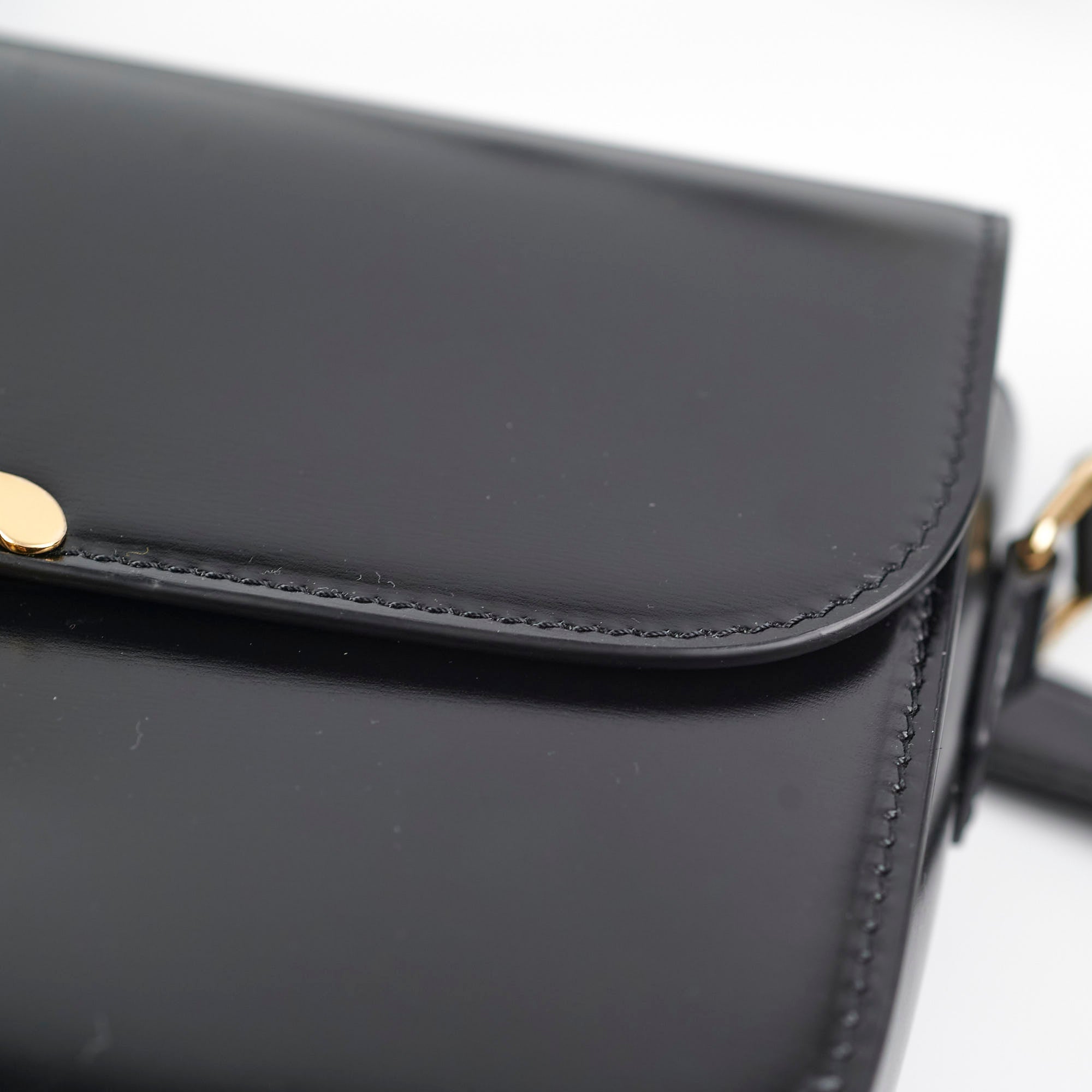 Celine Classique Triomphe Black Leather Crossbody Bag for Women | Luxury Designer Handbag | Perfect for Date Night, Office & Travel
