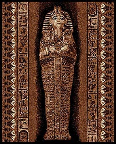 Pharaoh King Tut Ancient Egyptian Themed Area Rug (5’ 3” X 7’ 5”) – Perfect for Living Room, Bedroom, or Office Décor