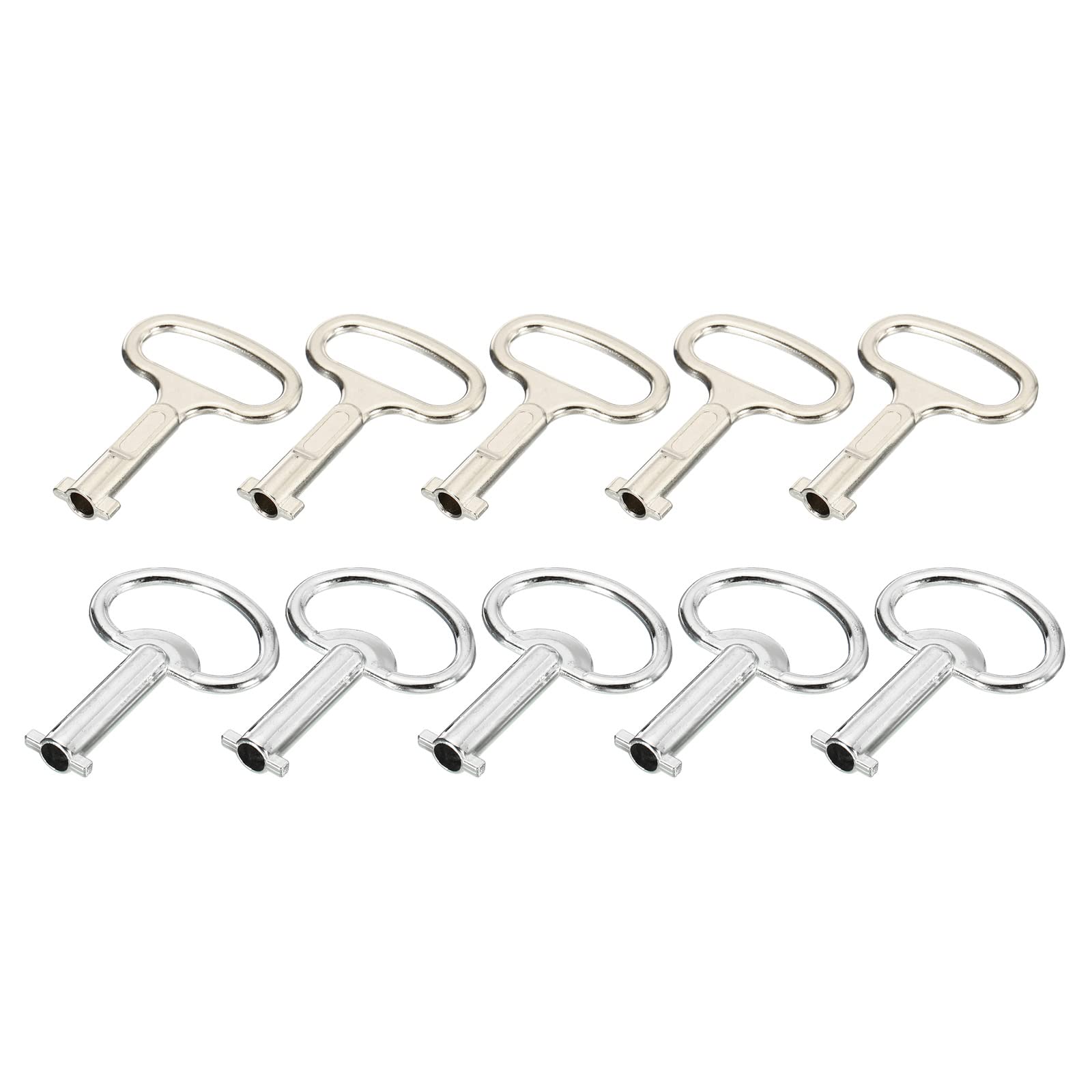 Meccanity 5mm & 5.5mm Triangular Socket Key Set - Zinc Alloy Cabinet Lock Keys for Electrical Distribution Boxes & Security Cabinets (5-Pack) - Perfect for Electricians, Maintenance Technicians & Home Security