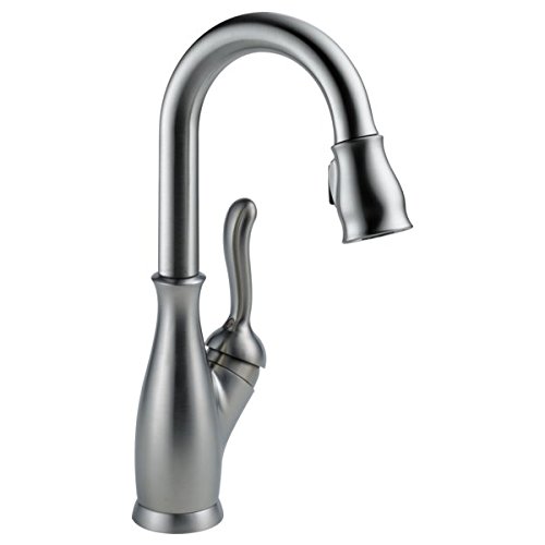 Premium Stainless Steel Single Handle Pull-Down Bar & Prep Faucet - Commercial Grade Kitchen Sink Faucet for Restaurants, Bars & Home Chefs
