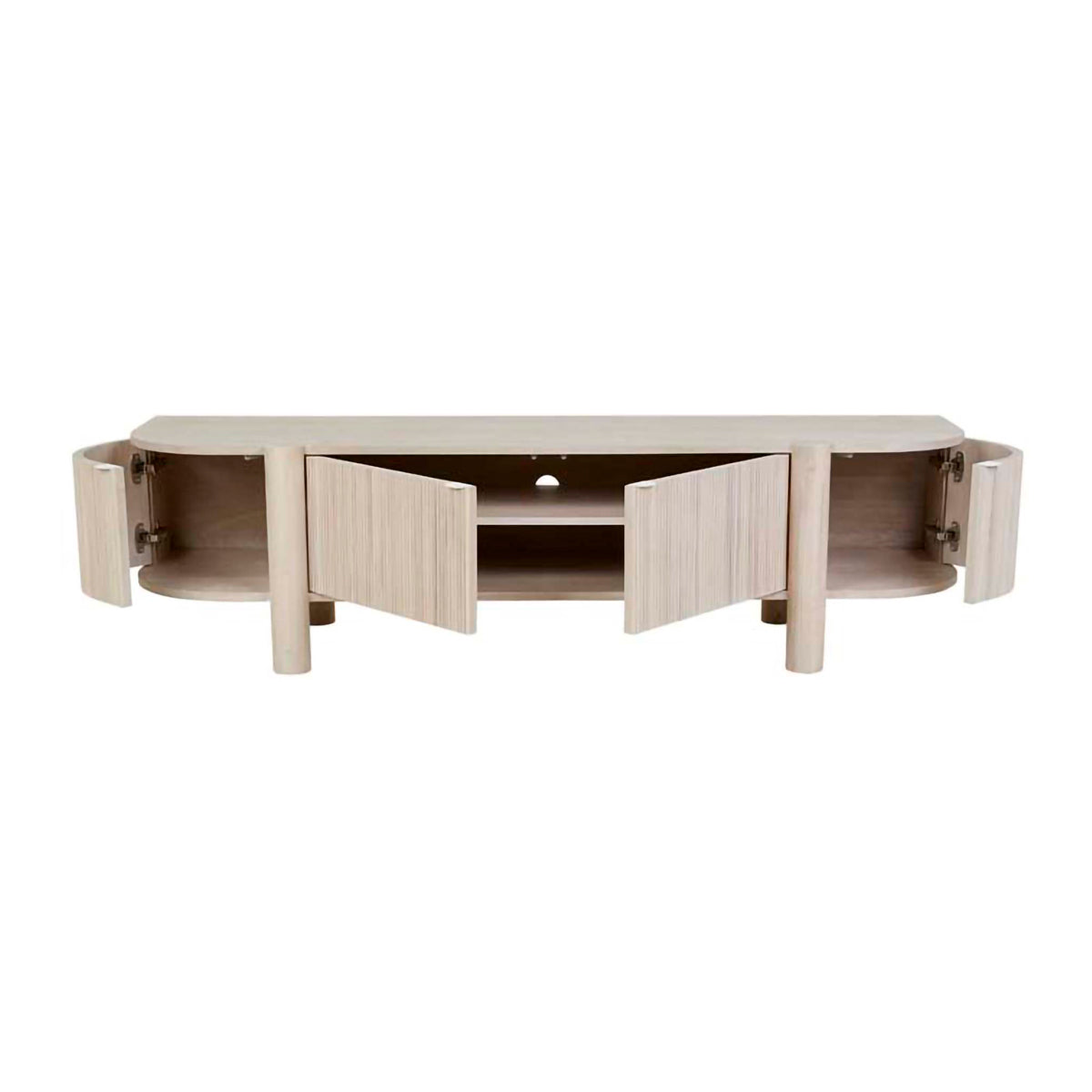 Artie Ripple Entertainment Unit - Modern TV Stand with Storage Shelves for Living Room, Bedroom & Home Theater Setup